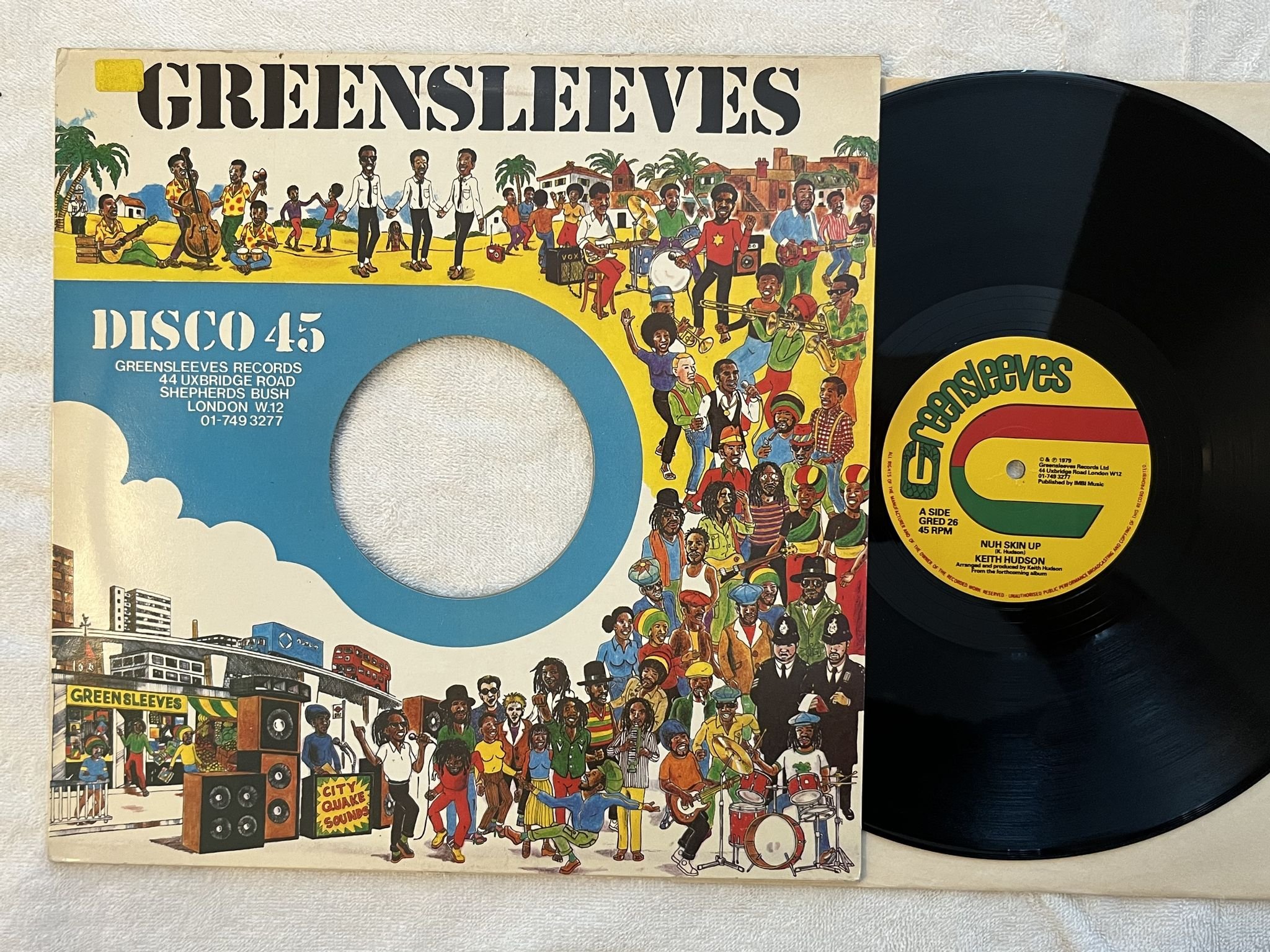 Omslagsbild för skivan KEITH HUDSON nuh skin up 12"single -79 UK GREENSLEEVES GRED 26