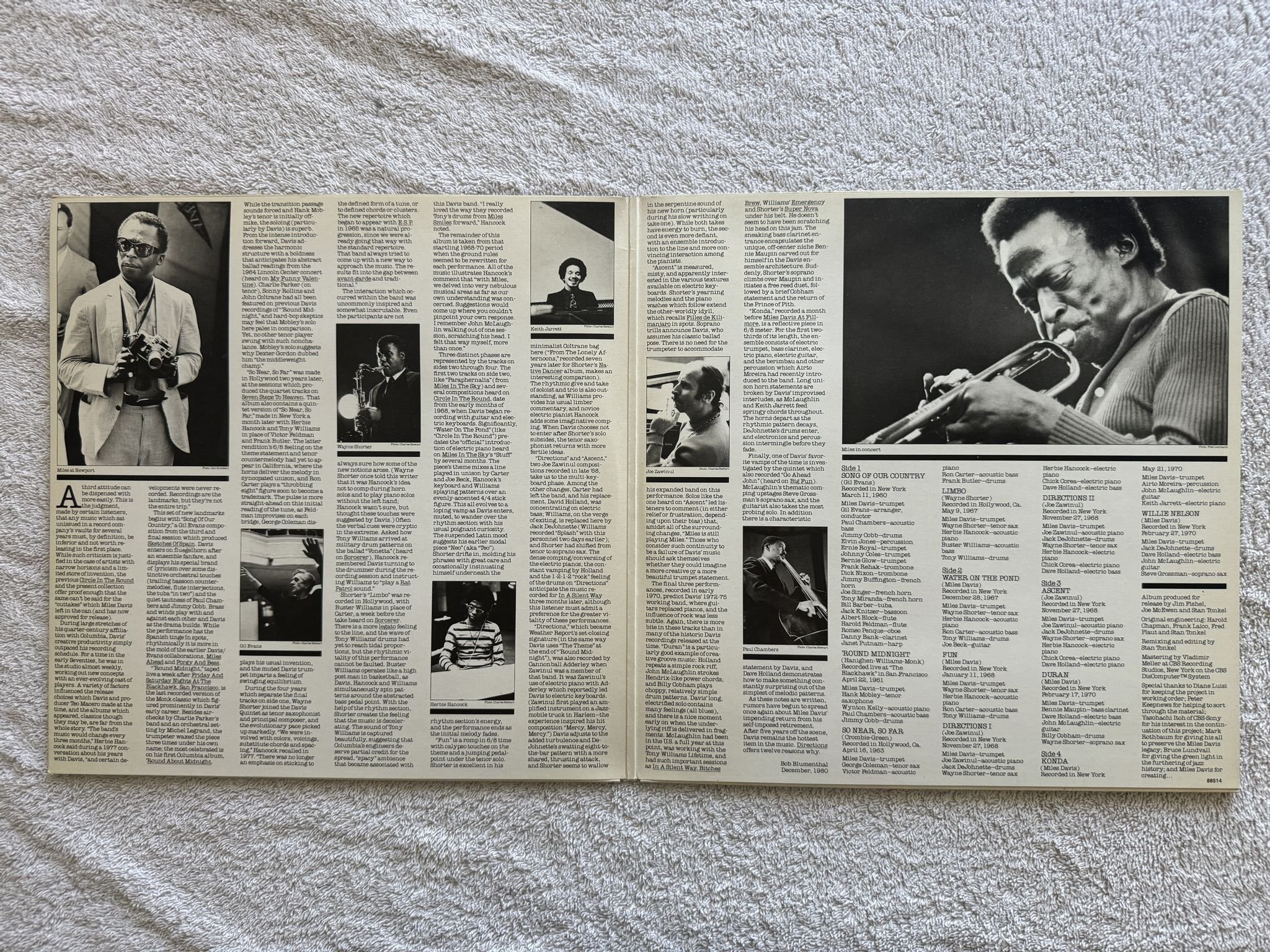 Omslagsbild för skivan MILES DAVIS directions 2xLP -81 CBS 88514