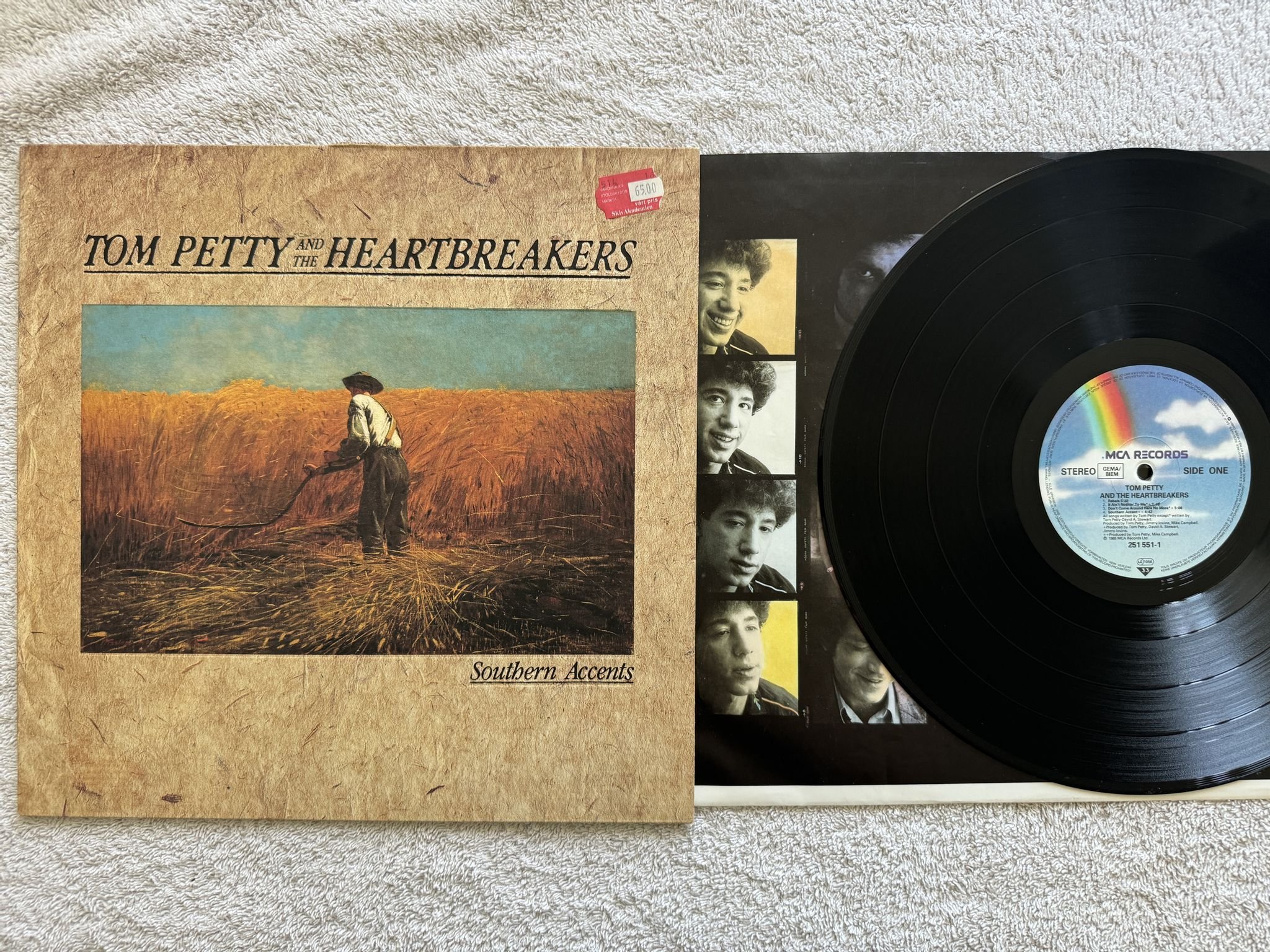 Omslagsbild för skivan TOM PETTY AND THE HEARTBREAKERS Southern Accents LP -85 MCA 251 551-1