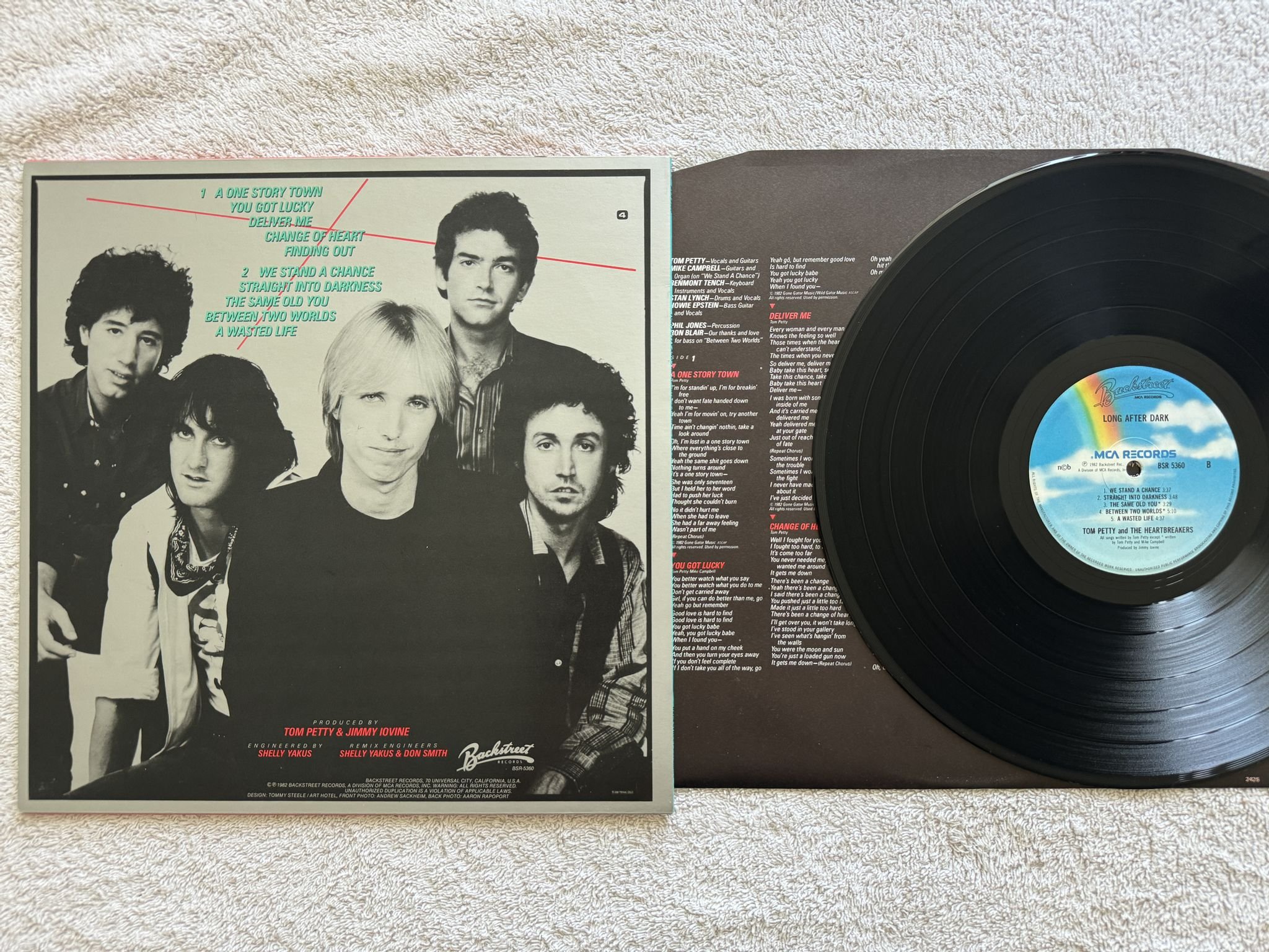 Omslagsbild för skivan TOM PETTY & THE HEARTBREAKERS Long After Dark LP -82 ncb BACKSTREET BSR 5360