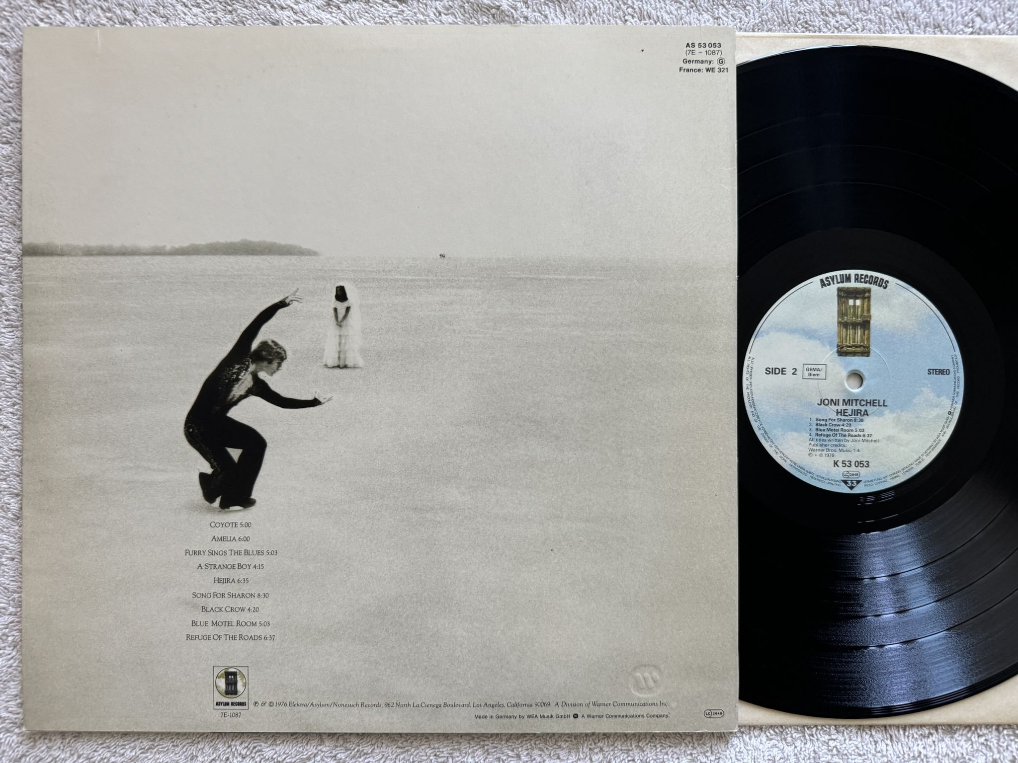 Omslagsbild för skivan JONI MITCHELL heijira LP Ger ASYLUM K 53053