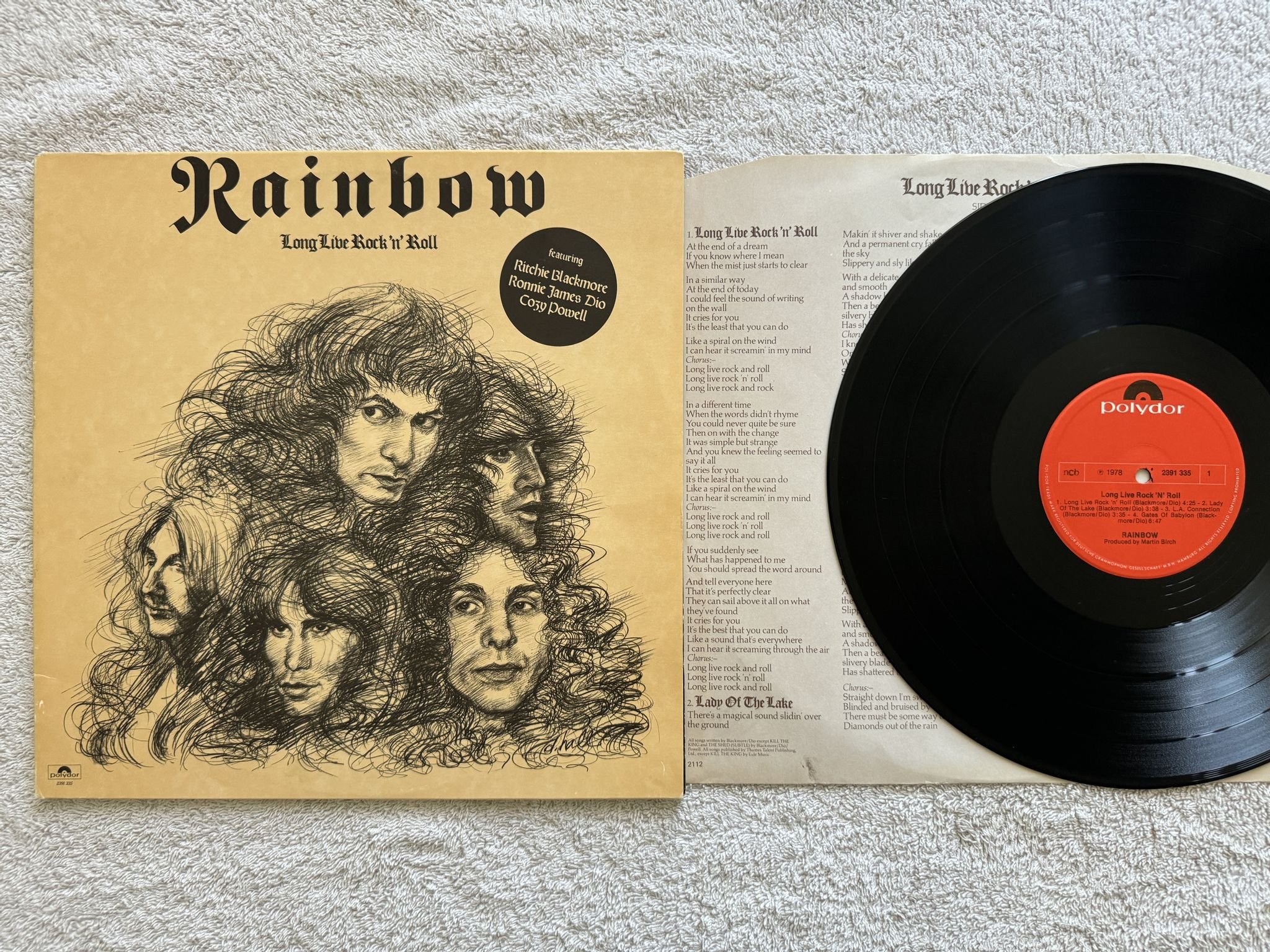 Omslagsbild för skivan RAINBOW long live rock n roll LP -78 ncb POLYDOR 2391335
