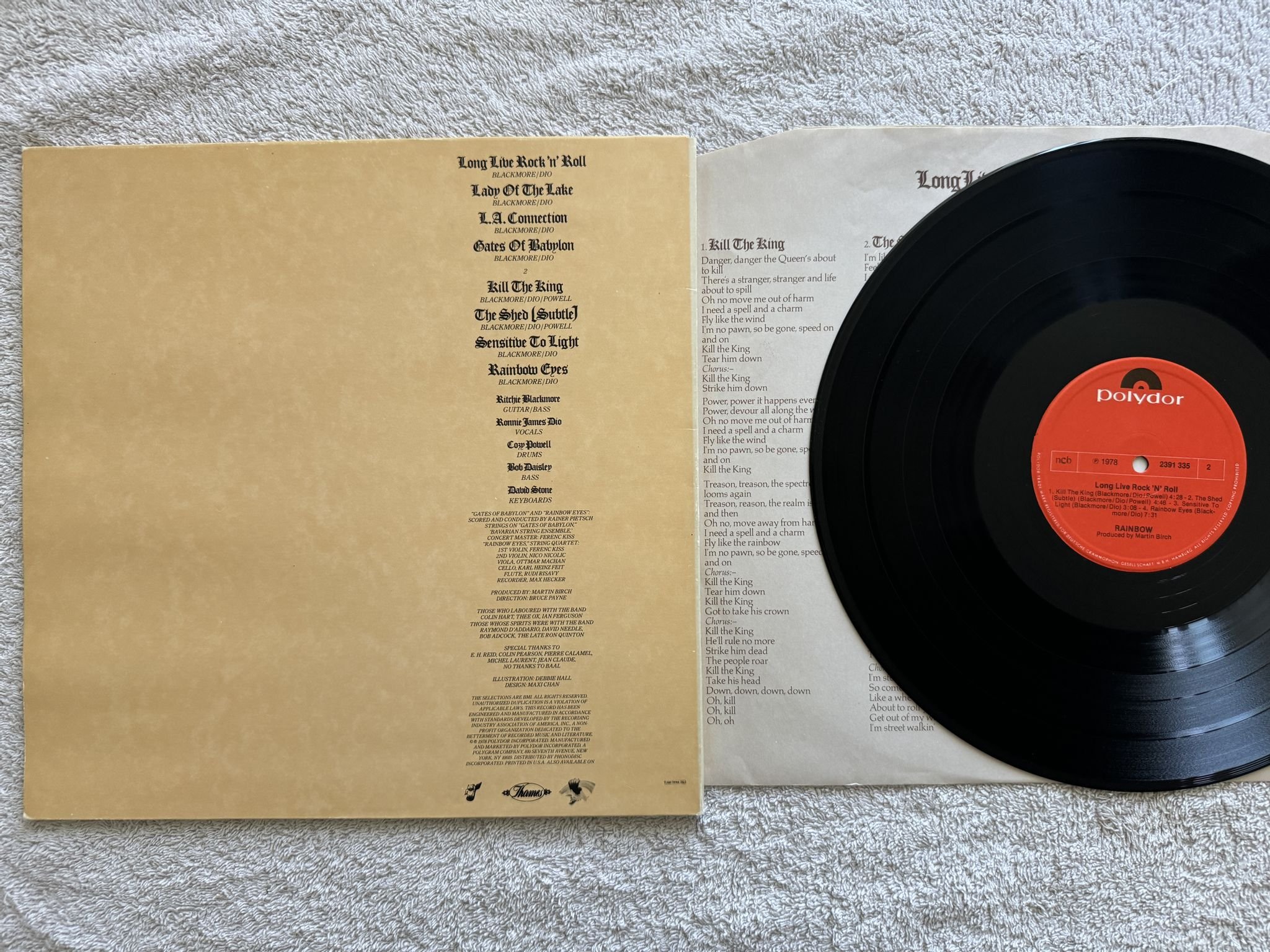 Omslagsbild för skivan RAINBOW long live rock n roll LP -78 ncb POLYDOR 2391335