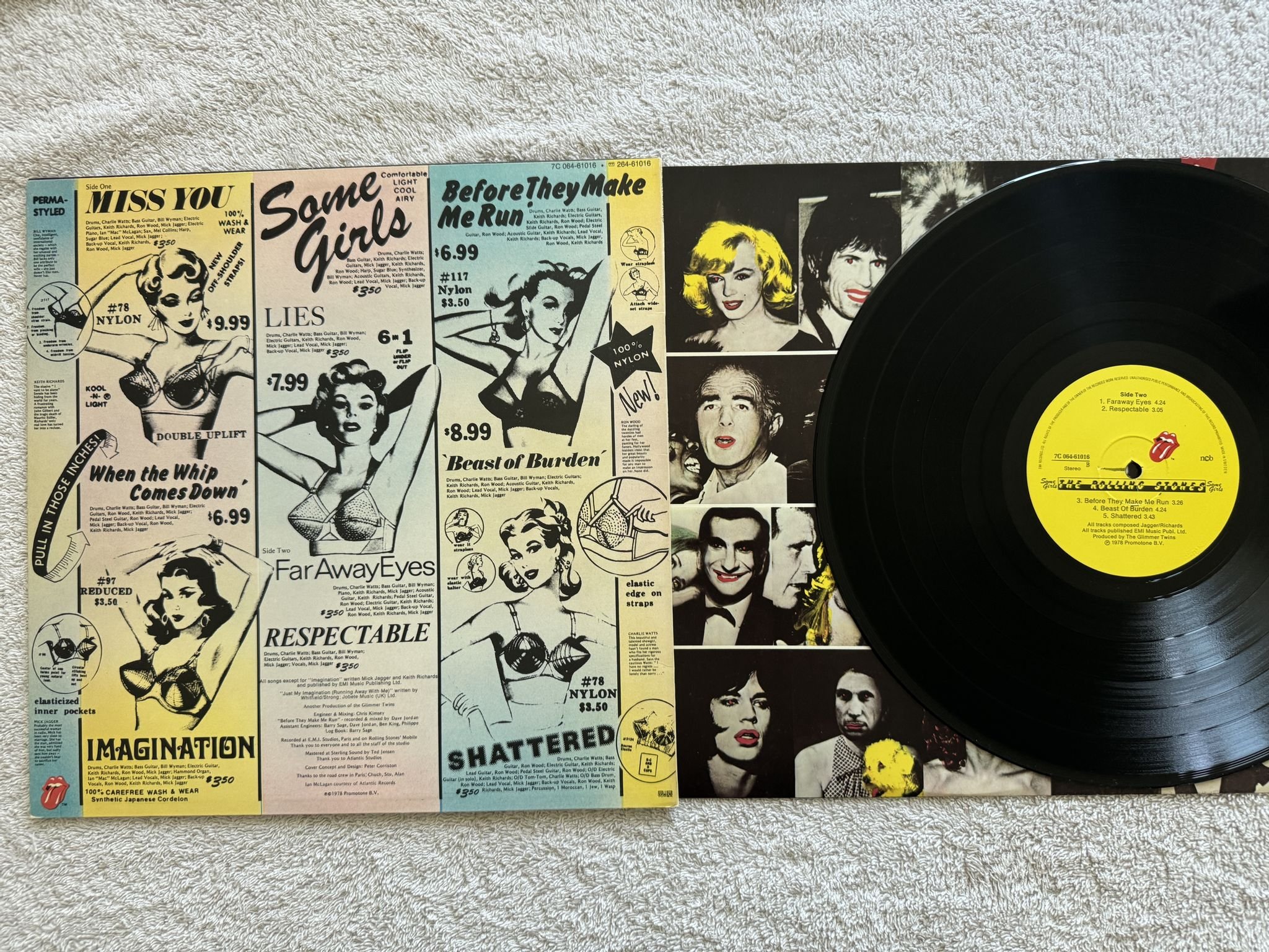 Omslagsbild för skivan THE ROLLING STONES some girls LP re ncb 7C 064-61016