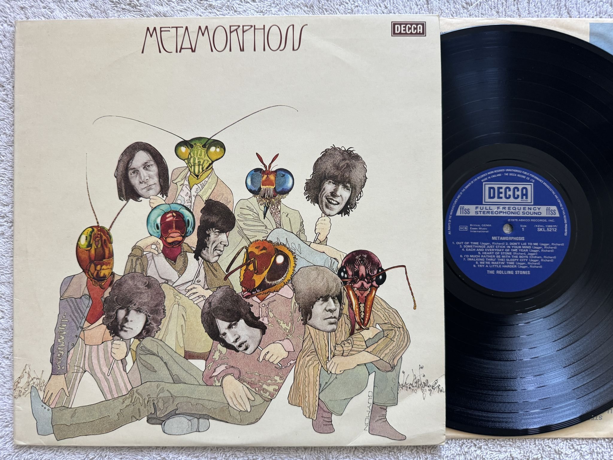 Omslagsbild för skivan THE ROLLING STONES metamorphosis LP -75 UK DECCA SKL 5212