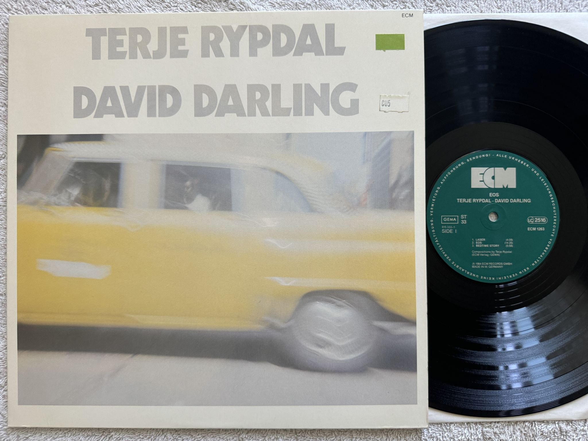 Omslagsbild för skivan TERJE RYPDAL / DAVID DARLING eos LP -84 Ger ECM 1263