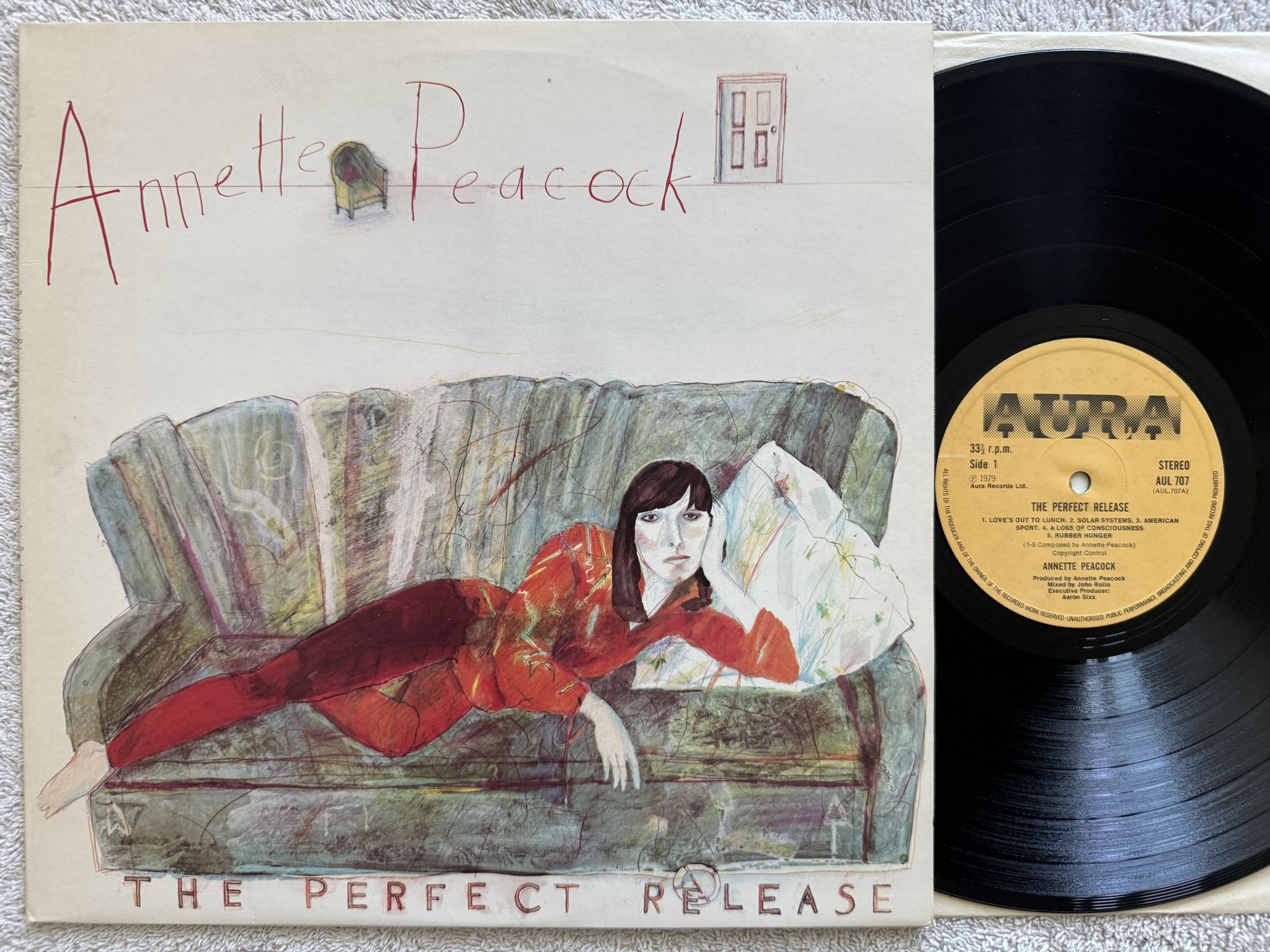 Omslagsbild för skivan ANNETTE PEACOCK the perfect release LP -79 UK AURA AUL 707