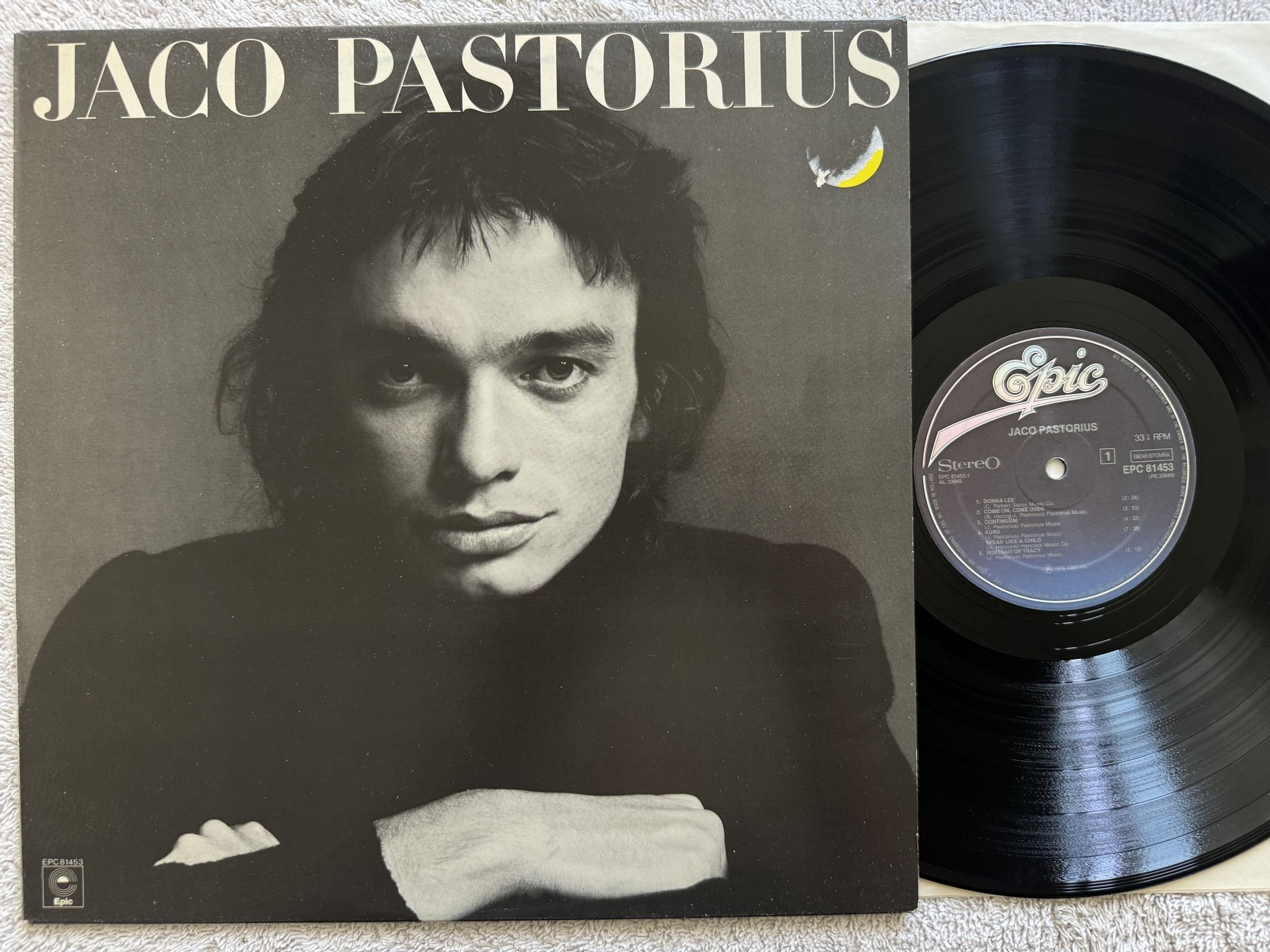 Omslagsbild för skivan JACO PASTORIUS s/t LP Ger EOIC EPC 81453