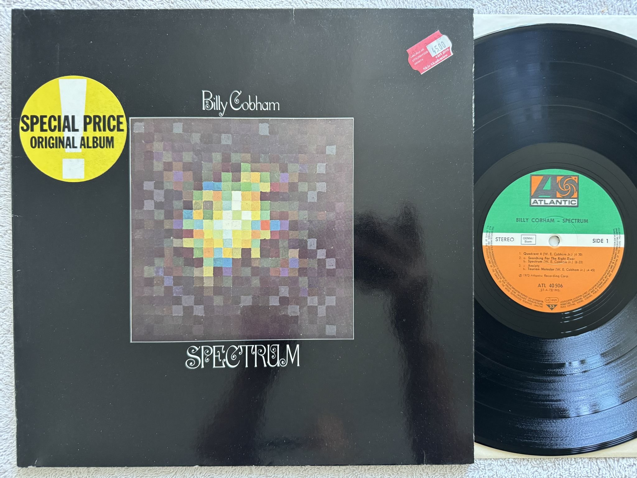 Omslagsbild för skivan BILLY COBHAM spectrum LP re Ger ATLANTIC ATLANTA 40506 *** FUSION CLASSIC ***
