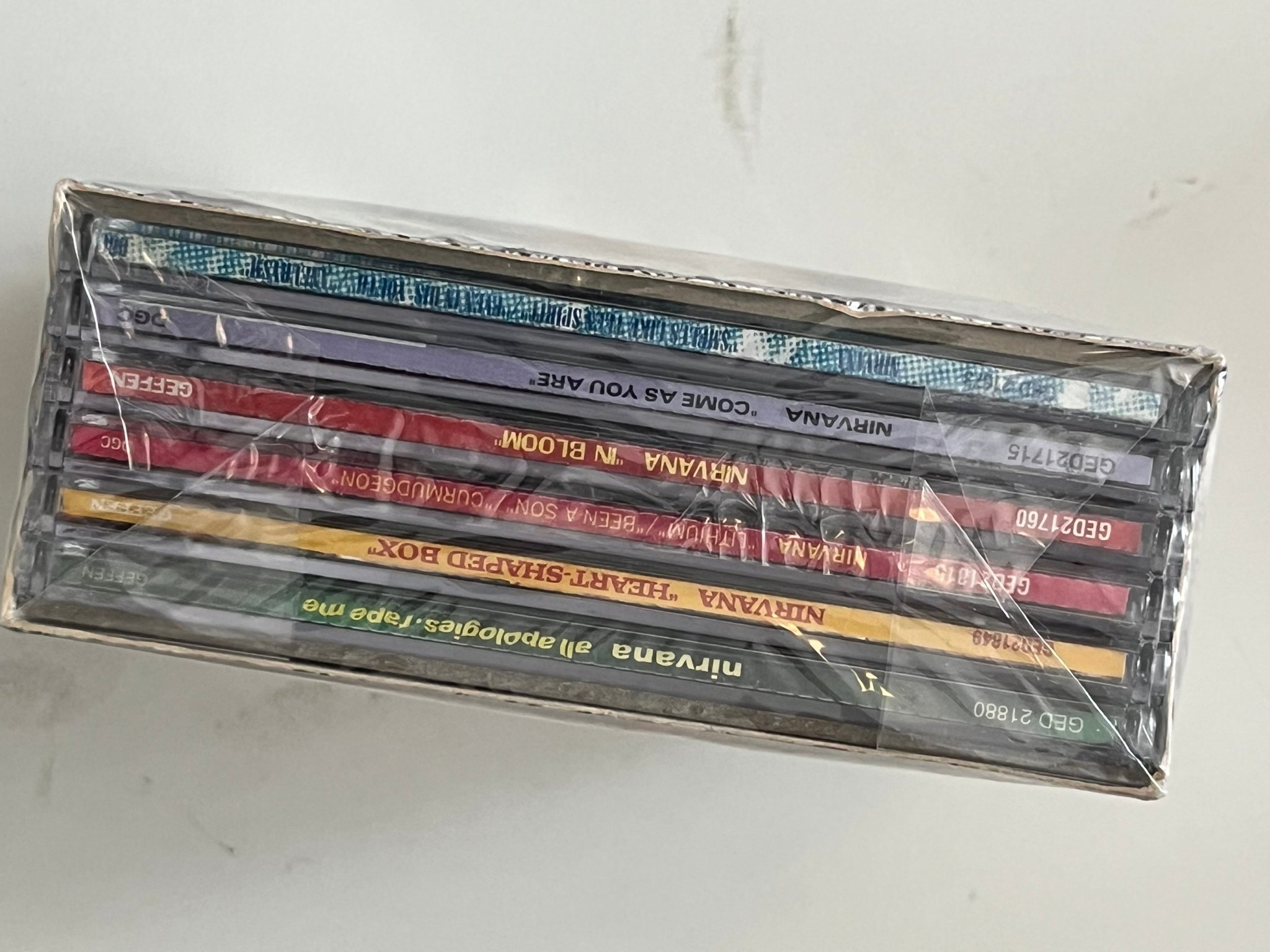 Omslagsbild för skivan NIRVANA Singles 6xCD-Single -95 GEFFEN GED 24901 ** STILL SEALED **