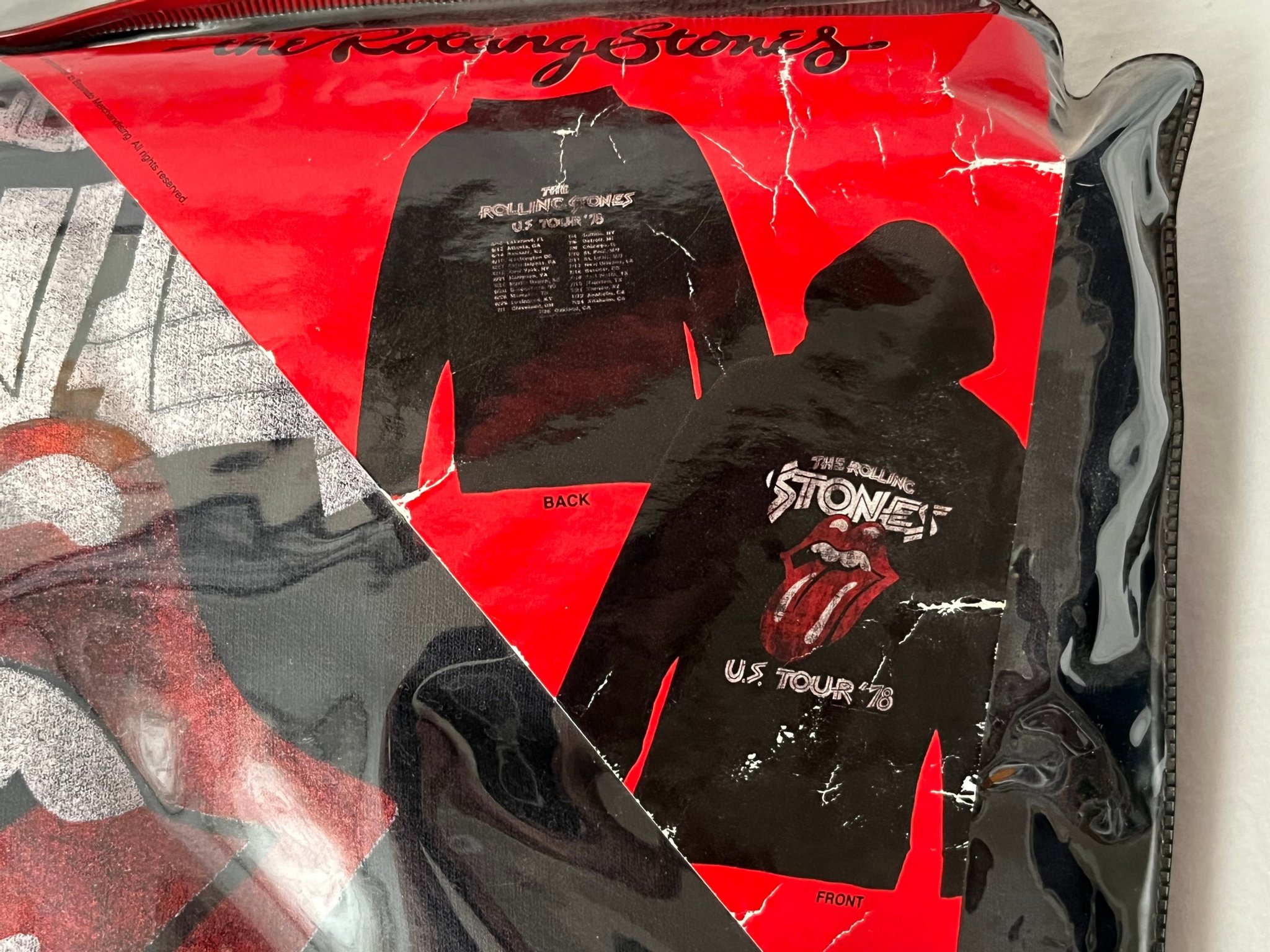 Omslagsbild för skivan THE ROLLING STONES ny i plastförpackning Storlek LARGE