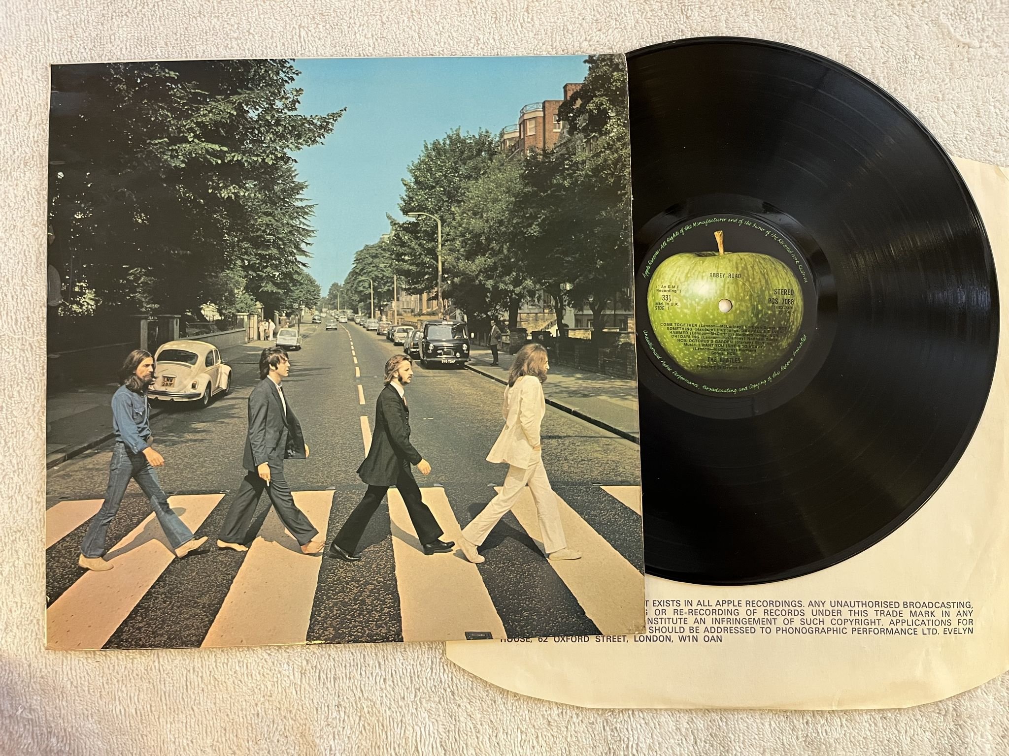 Omslagsbild för skivan THE BEATLES abbey road LP -69 UK APPLE PCS 7088