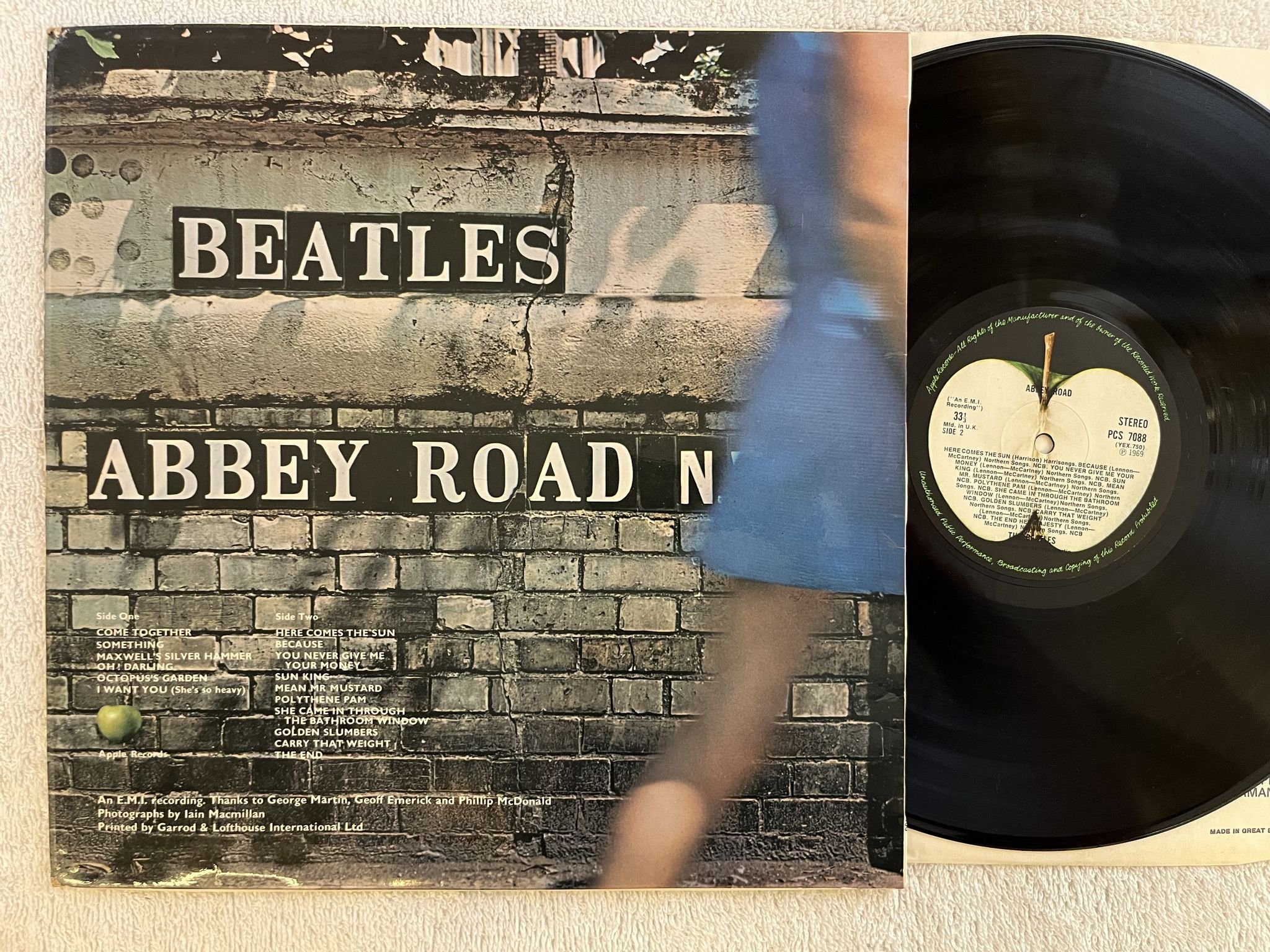 Omslagsbild för skivan THE BEATLES abbey road LP -69 UK APPLE PCS 7088