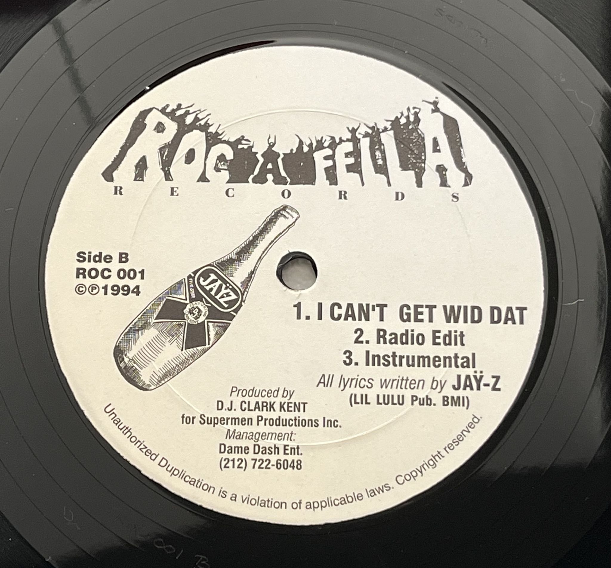 Omslagsbild för skivan JAY Z in my lifetime 12" -94 ROC A FELLA ROC 001 *** RARE DEBUTE BY JAY Z ***