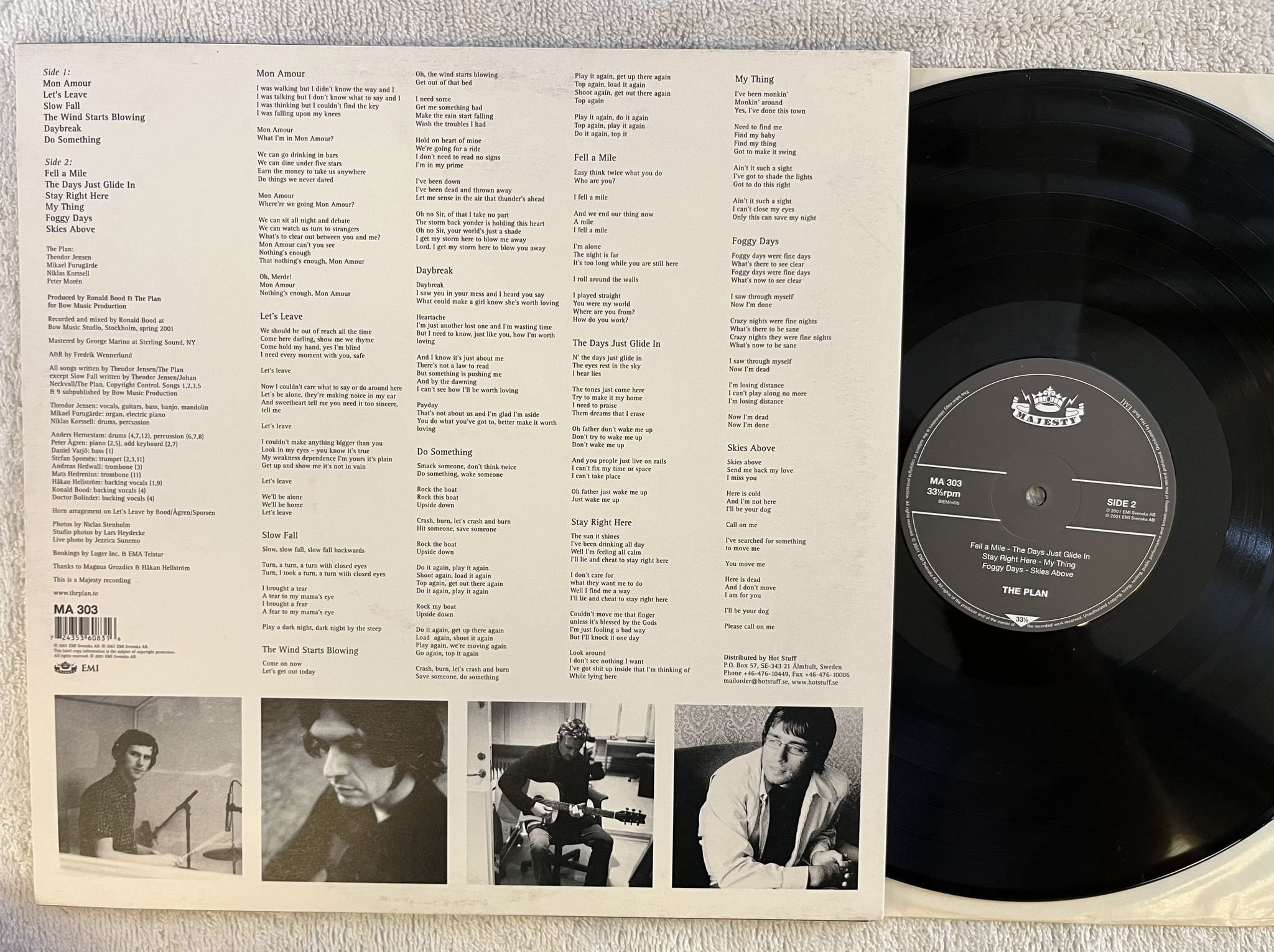 Omslagsbild för skivan THE PLAN The Plan LP 2001 Swe MAJESTY MA 303 **** RARE ****