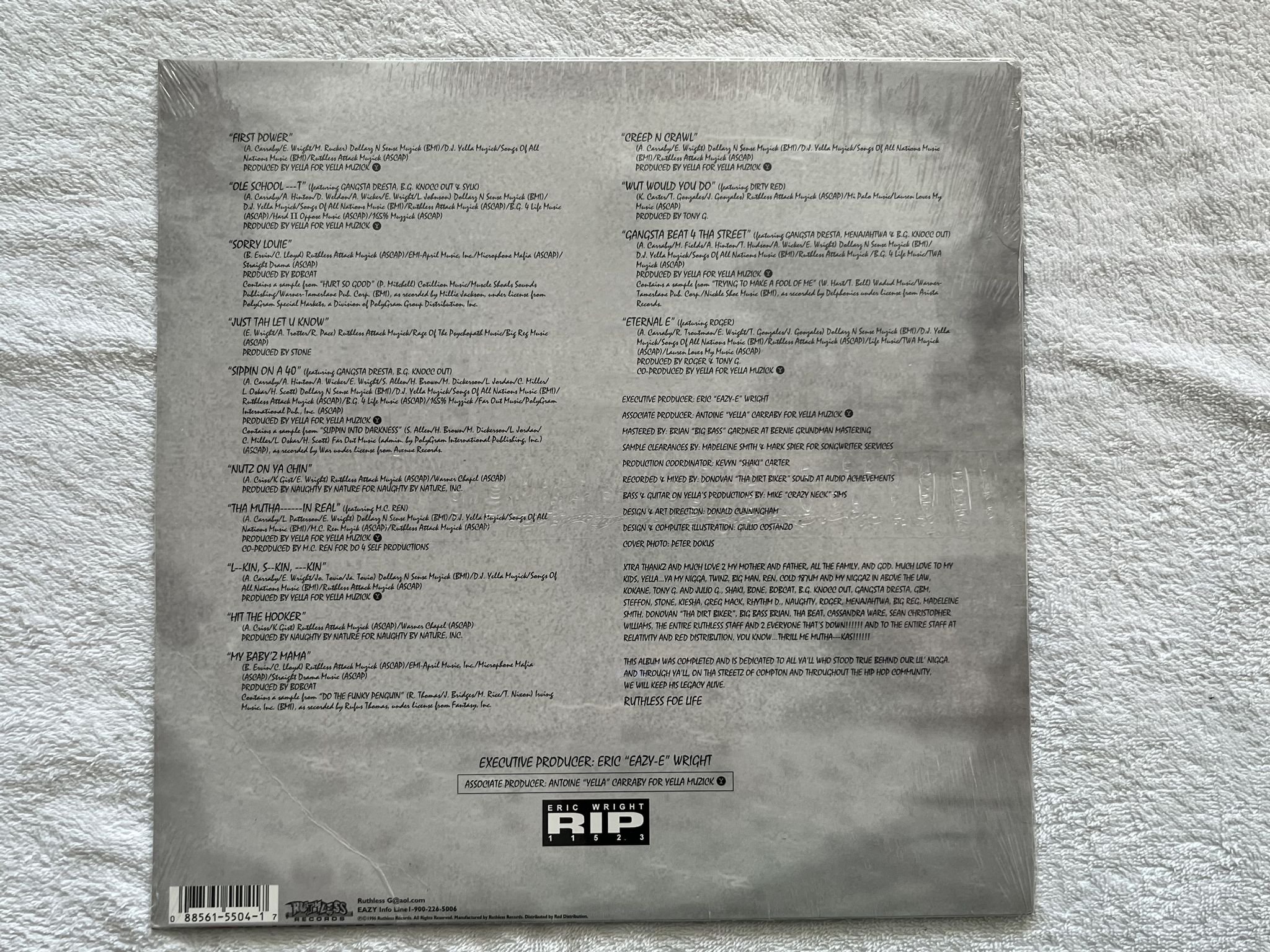 Omslagsbild för skivan EAZY-E Str8 Off Tha Streetz Of Muthaphukkin Compton LP -96 US RUTHLESS *SEALED*