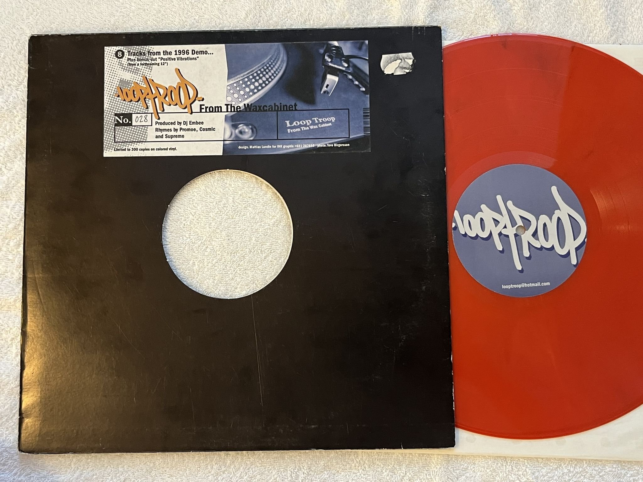 Omslagsbild för skivan LOOPTROOP From The Waxcabinet 12" -98 Swe FTW01 *** RED VINYL ***
