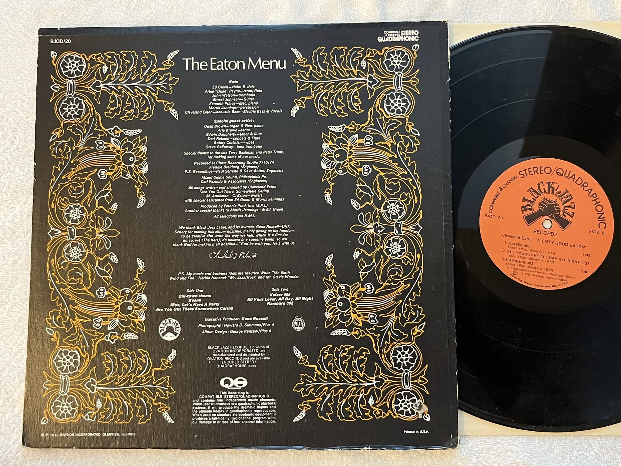 Omslagsbild för skivan CLEVELAND EATON Plenty Good Eaton LP -75 US black jazz BJQD/20 ** Jazz-Funk **