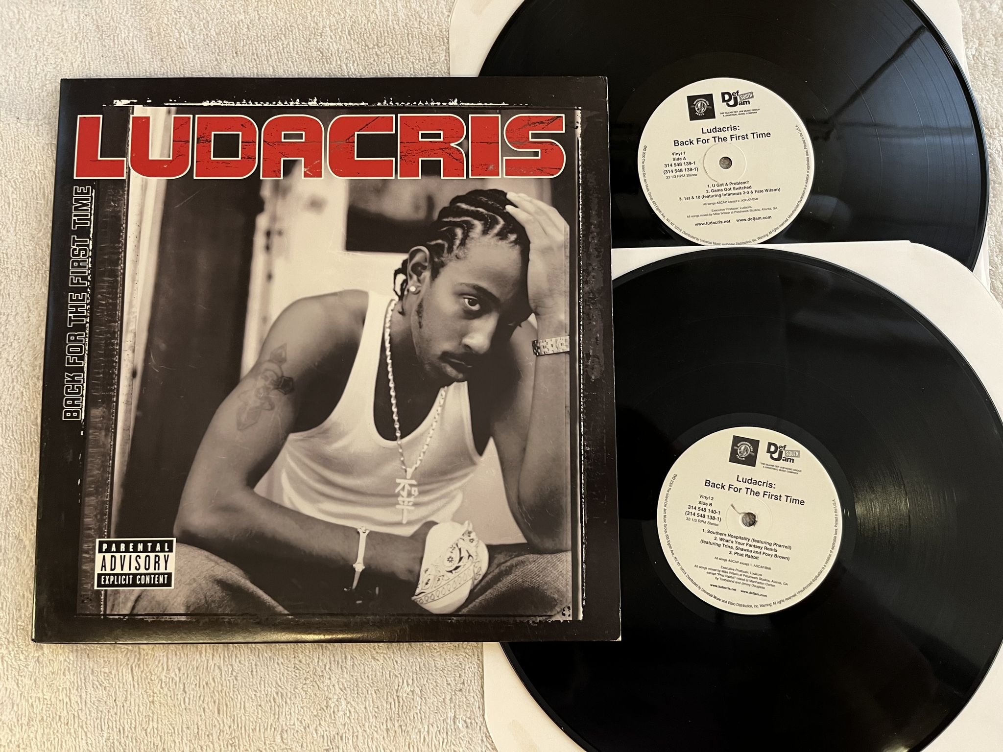 Omslagsbild för skivan LUDACRIS Back For The First Time 2xLP 2000 US DEF JAM SOUTH Southern Hospitality