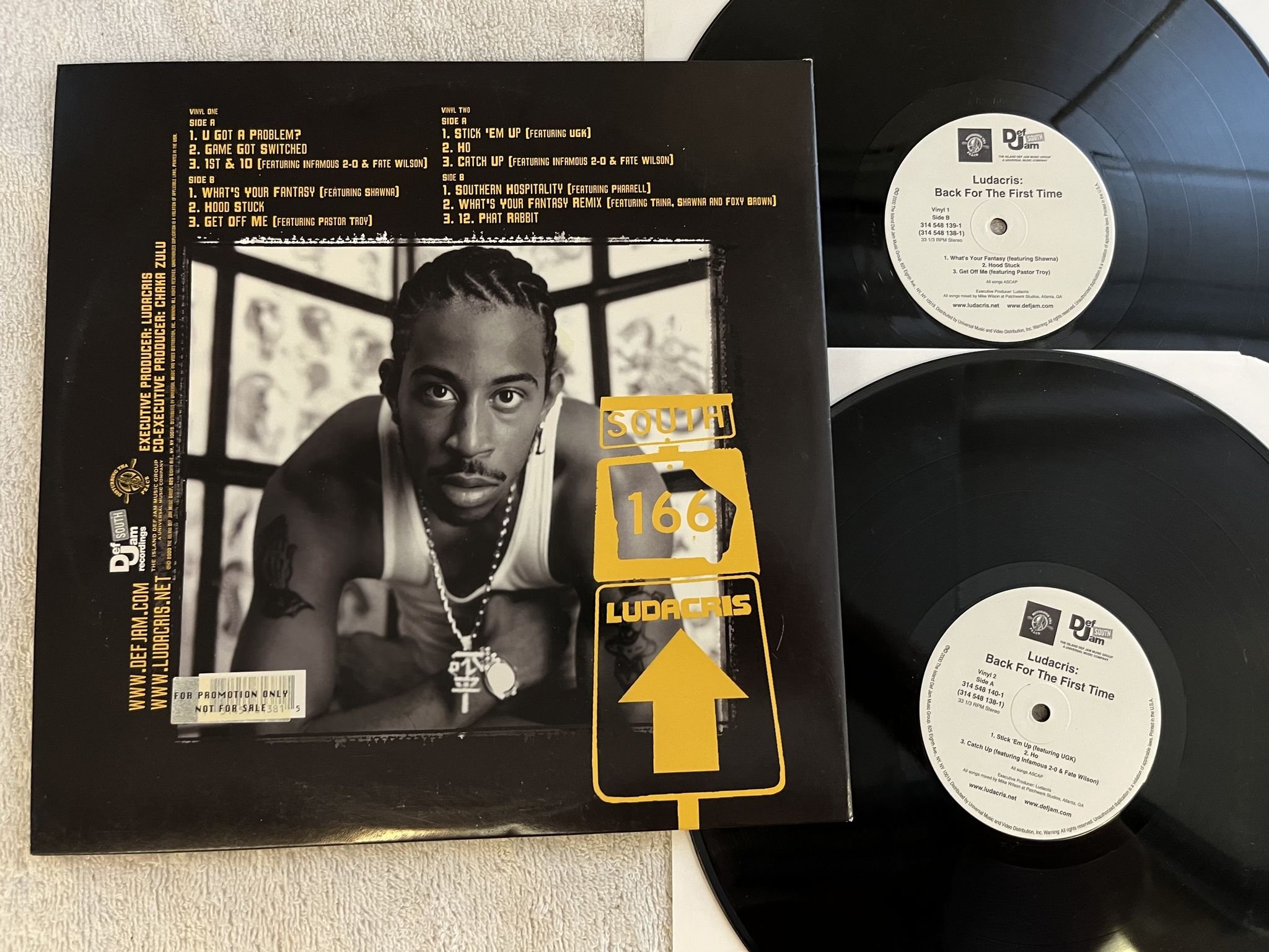 Omslagsbild för skivan LUDACRIS Back For The First Time 2xLP 2000 US DEF JAM SOUTH Southern Hospitality