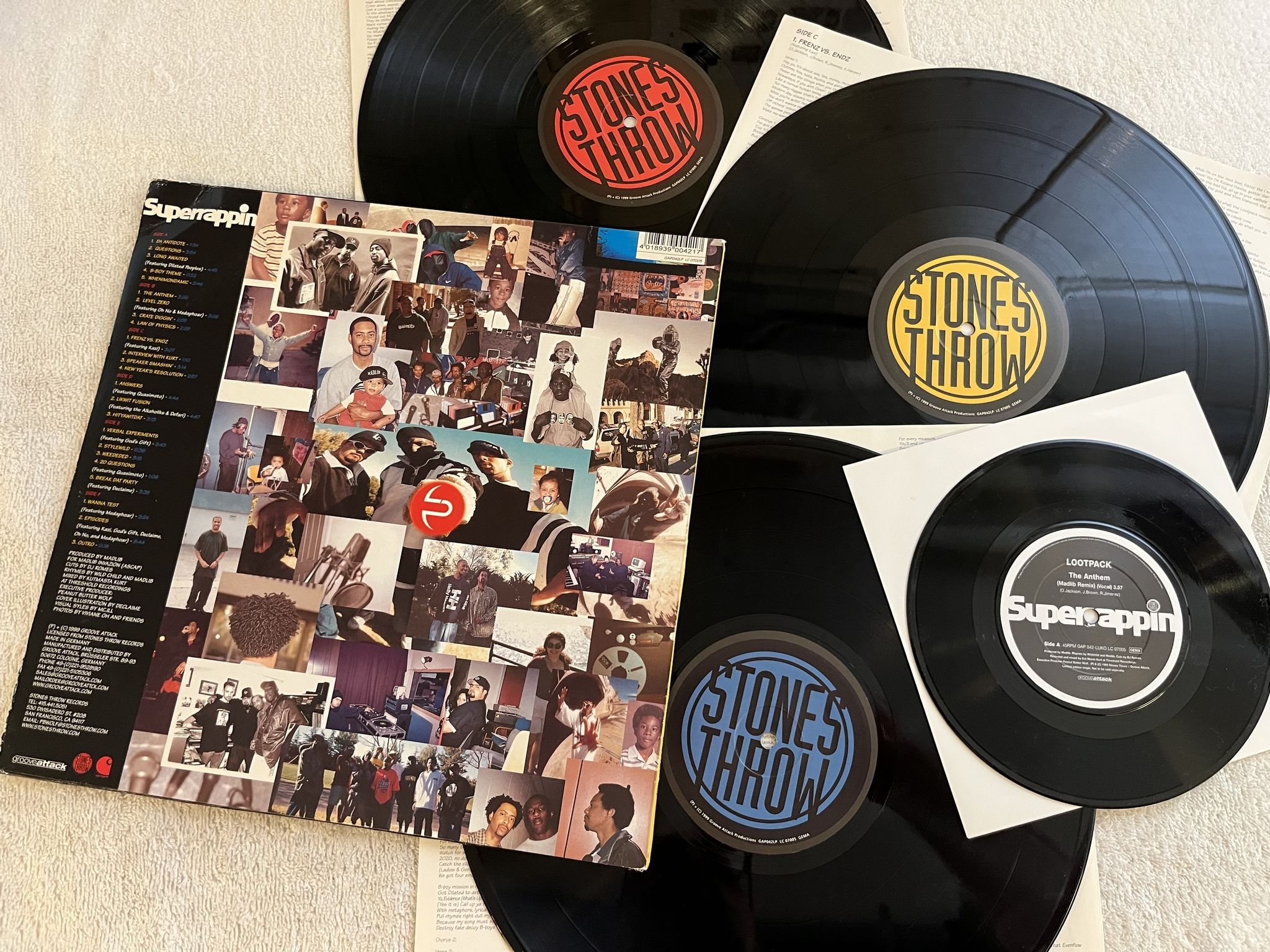 Omslagsbild för skivan LOOTPACK Soundpieces: Da Antidote! 3xLP + 7" Ger GROOVE ATTACK GAP042LP