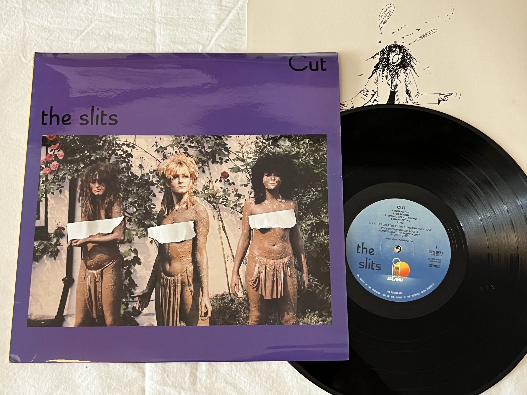 Omslagsbild för skivan THE SLITS Cut LP -79 UK ISLAND ILPS 9573 *** RARE POST-PUNK ***