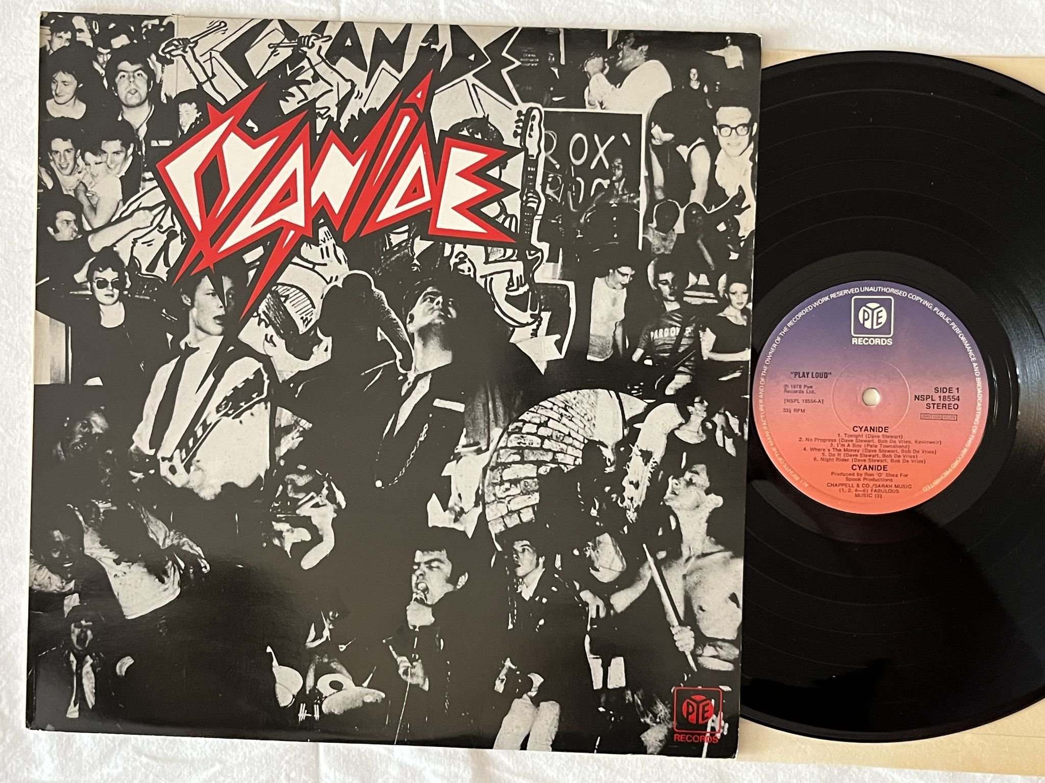 Omslagsbild för skivan CYANIDE s/t LP -78 UK PYE NSPL 18554