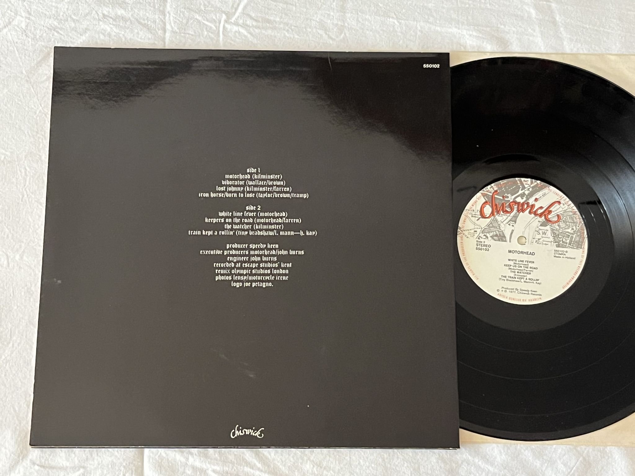 Omslagsbild för skivan MOTÖRHEAD s/t LP -77 Hol CHISWICK 550102 *** RARE ALBUM ***