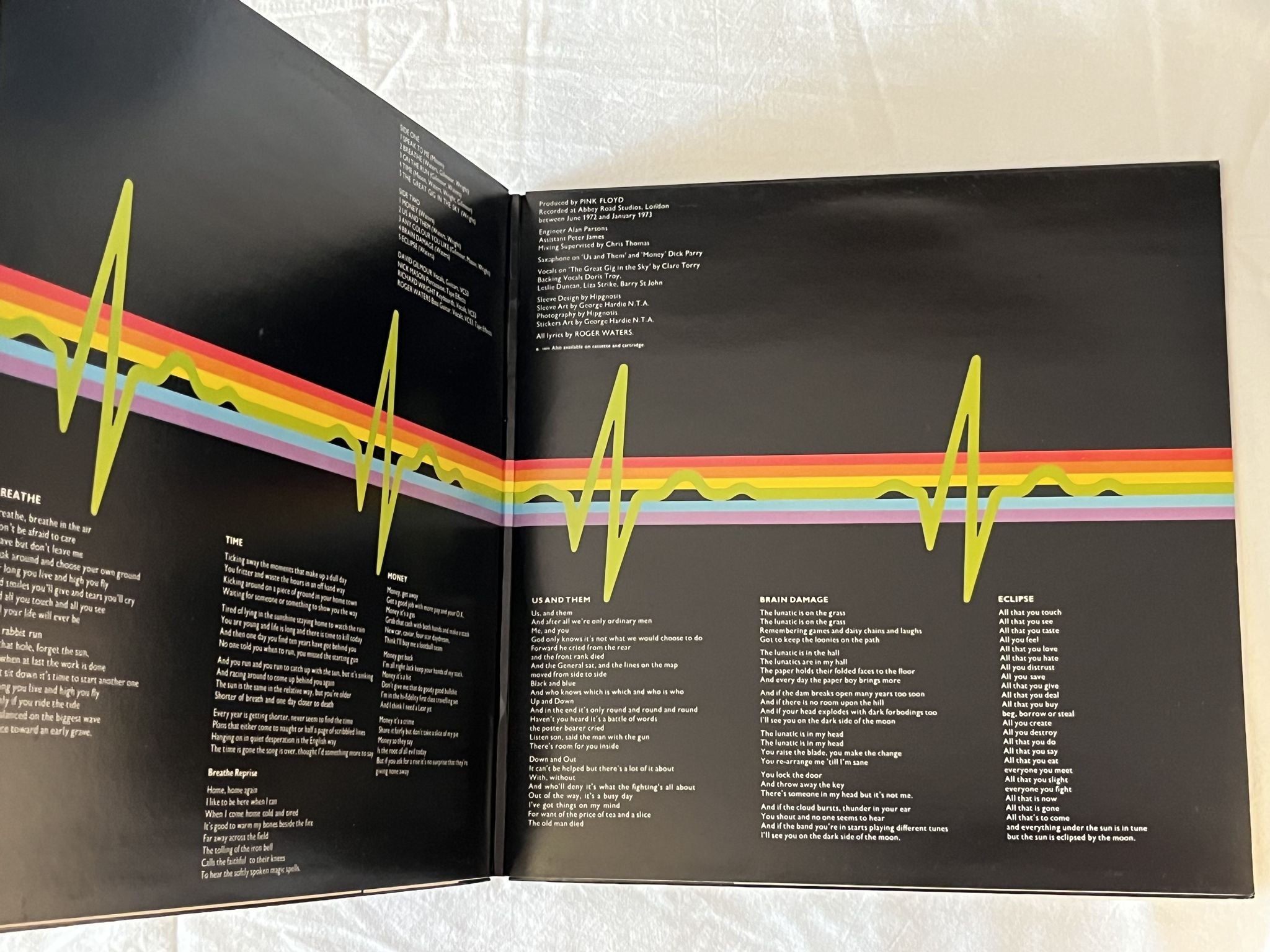 Omslagsbild för skivan PINK FLOYD dark side of the moon LP Swe HARVEST SHVL 804 *** COMPLETE ***