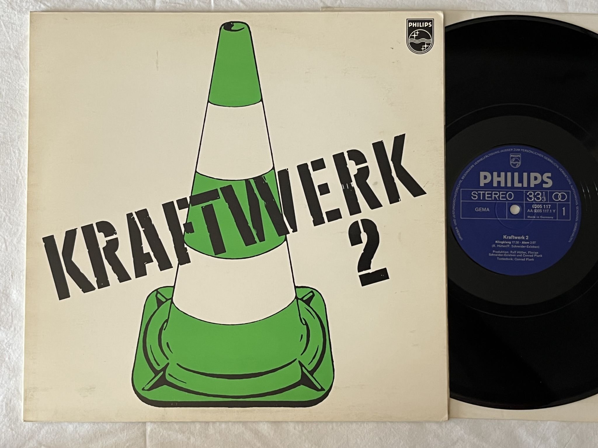Omslagsbild för skivan KRAFTWERK 2 LP -72 Ger PHILIPS 6305 231 ** Injection Mould **
