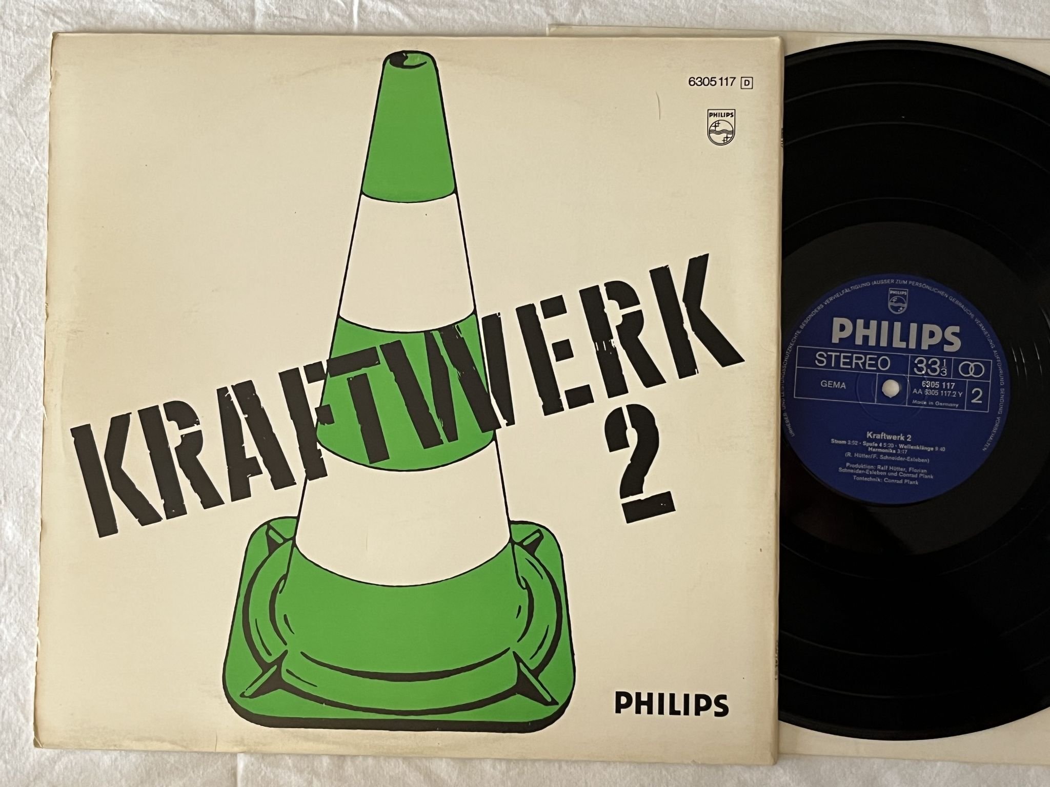 Omslagsbild för skivan KRAFTWERK 2 LP -72 Ger PHILIPS 6305 231 ** Injection Mould **