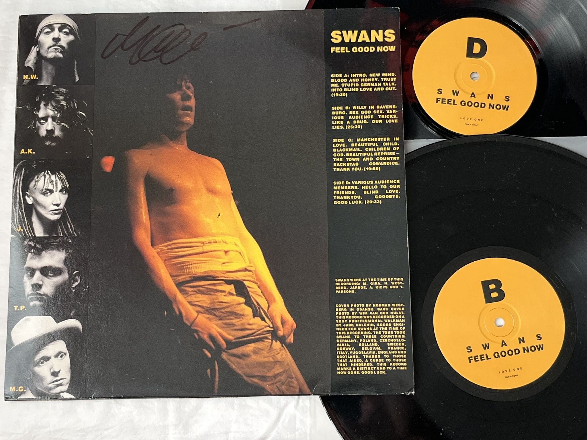 Omslagsbild för skivan SWANS Feel Good Now 2xLP -88 UK LOVE ONE *** POSTER ***