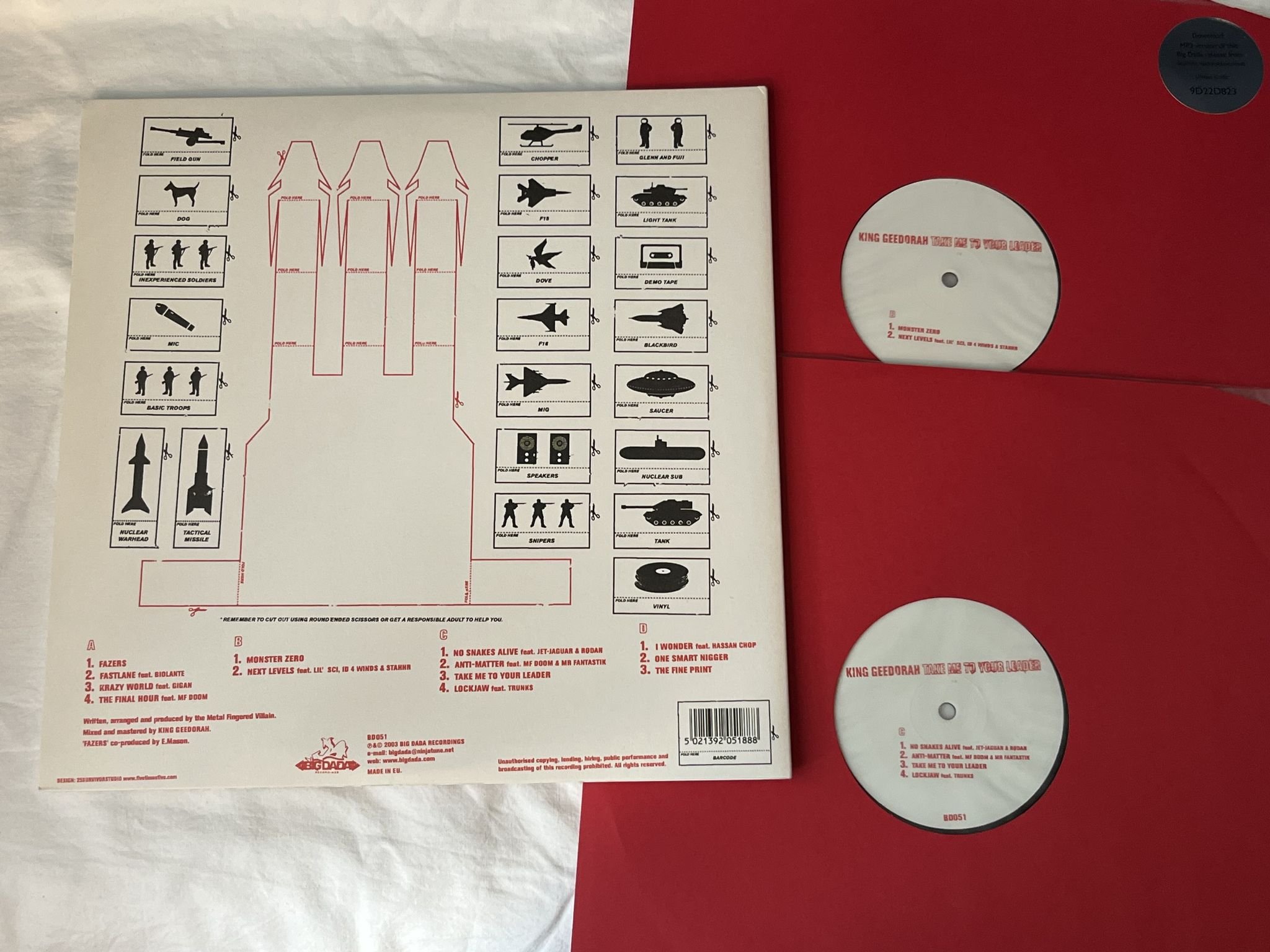 Omslagsbild för skivan KING GEEDORAH Take Me To Your Leader 2xLP 2013 UK BIG DADA BD051 ** HIP HOP **