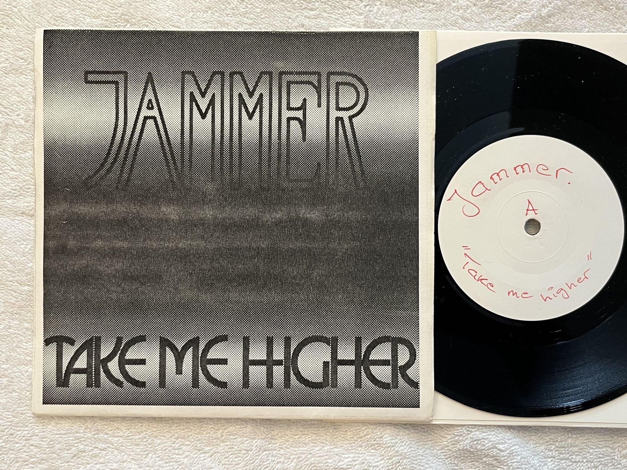 Omslagsbild för skivan JAMMER take me higher 7" -83 Swe LIMELITE S-8301 ** TESTPRESS/PROMO **