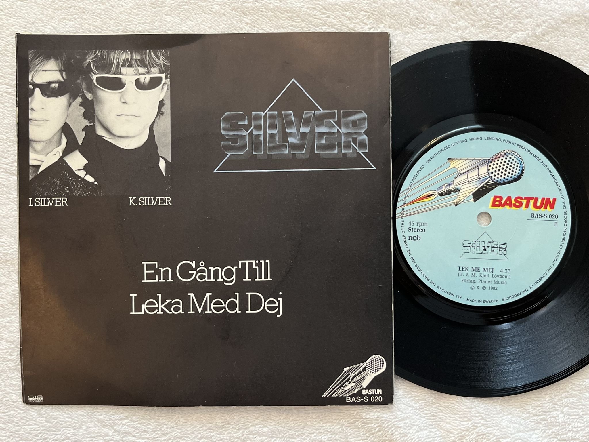 Omslagsbild för skivan SILVER en gång till 7" -82 BASTUN BAS-S 020