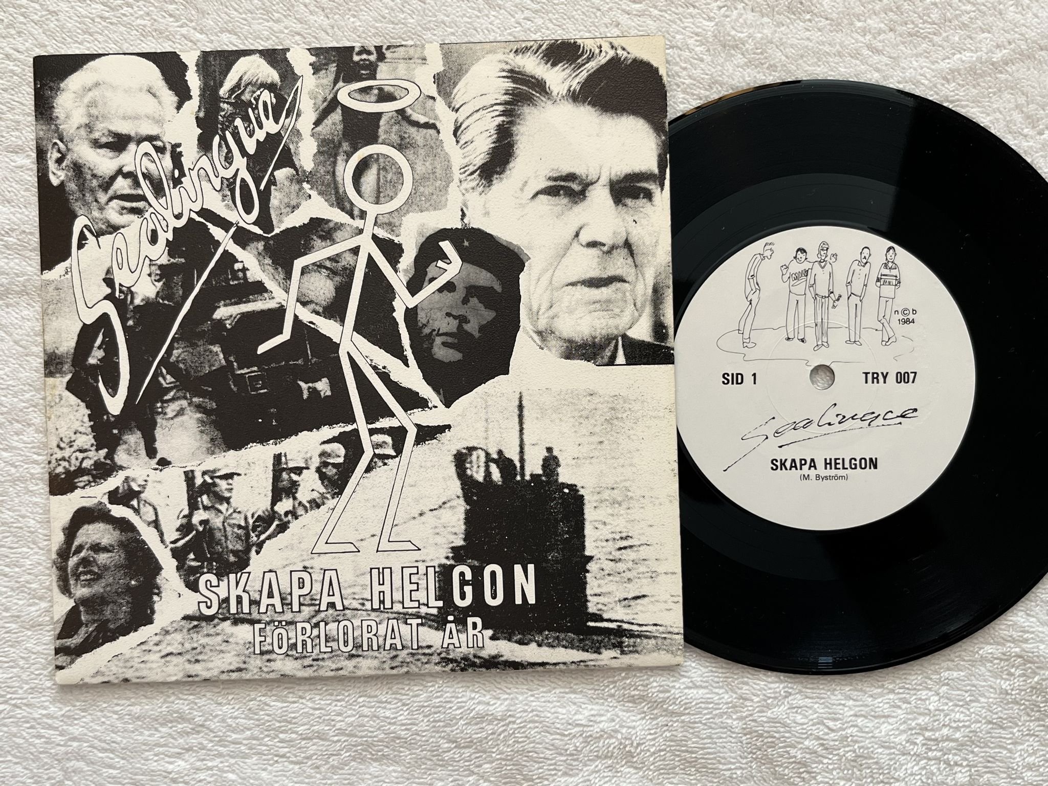 Omslagsbild för skivan SEALINGUE Skapa Helgon 7" -84 try musikproduktion TRY 007 ** SKA **