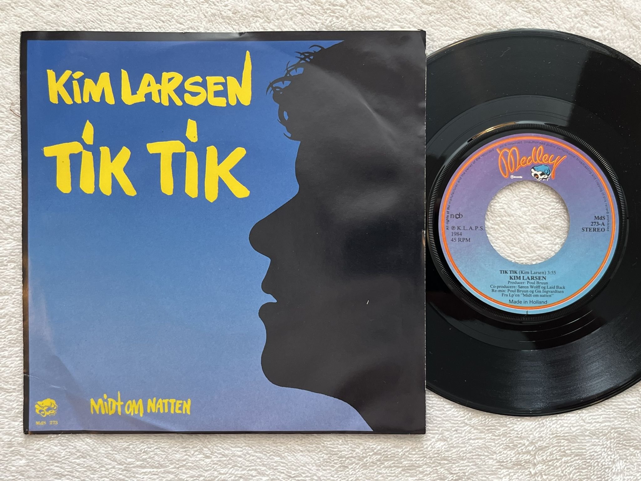 Omslagsbild för skivan KIM LARSEN tik tik 7" -84 MEDLEY MDS 273