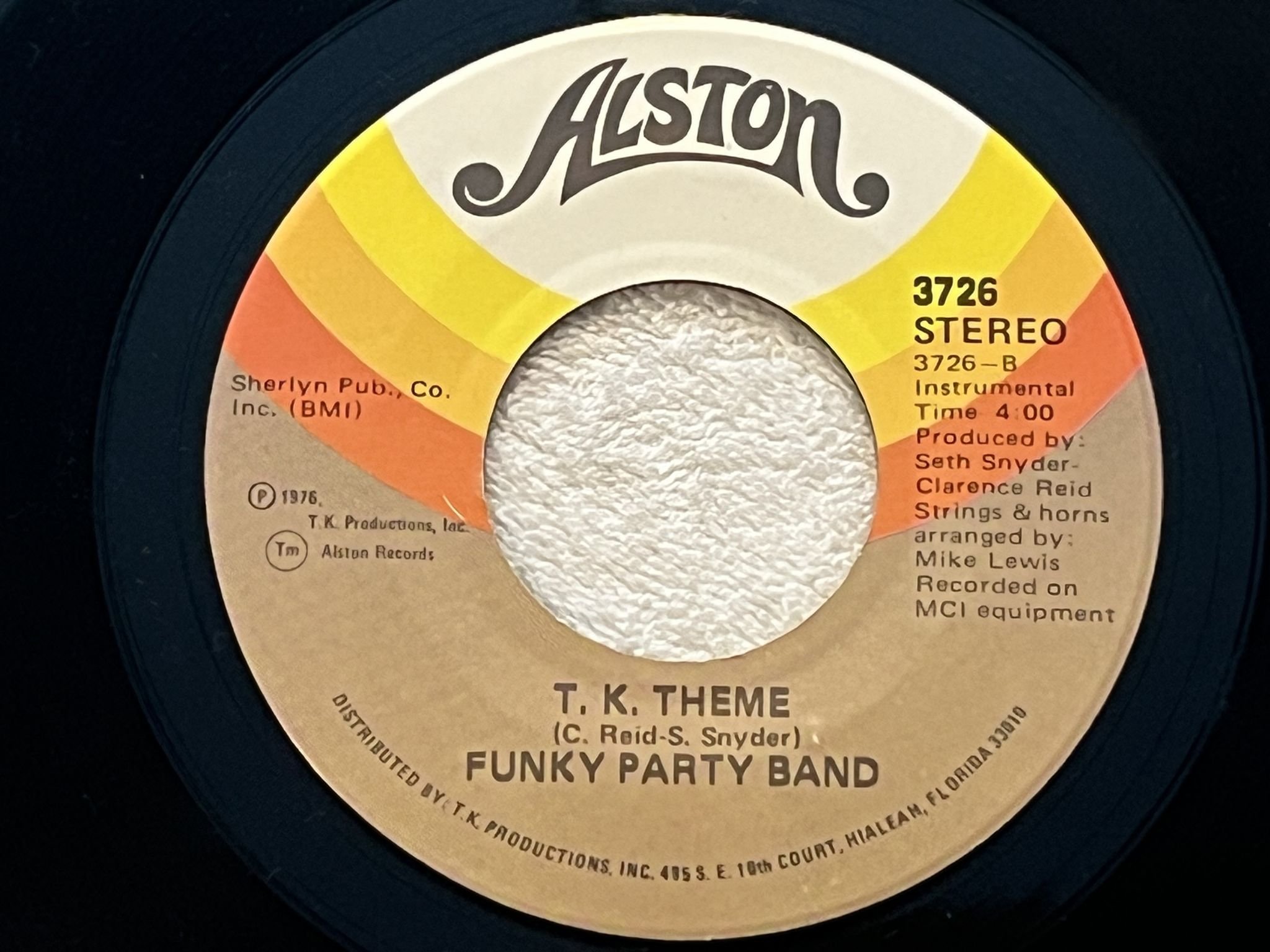 Omslagsbild för skivan FUNKY PARTY BAND love president 7" -76 US ALSTON 3726