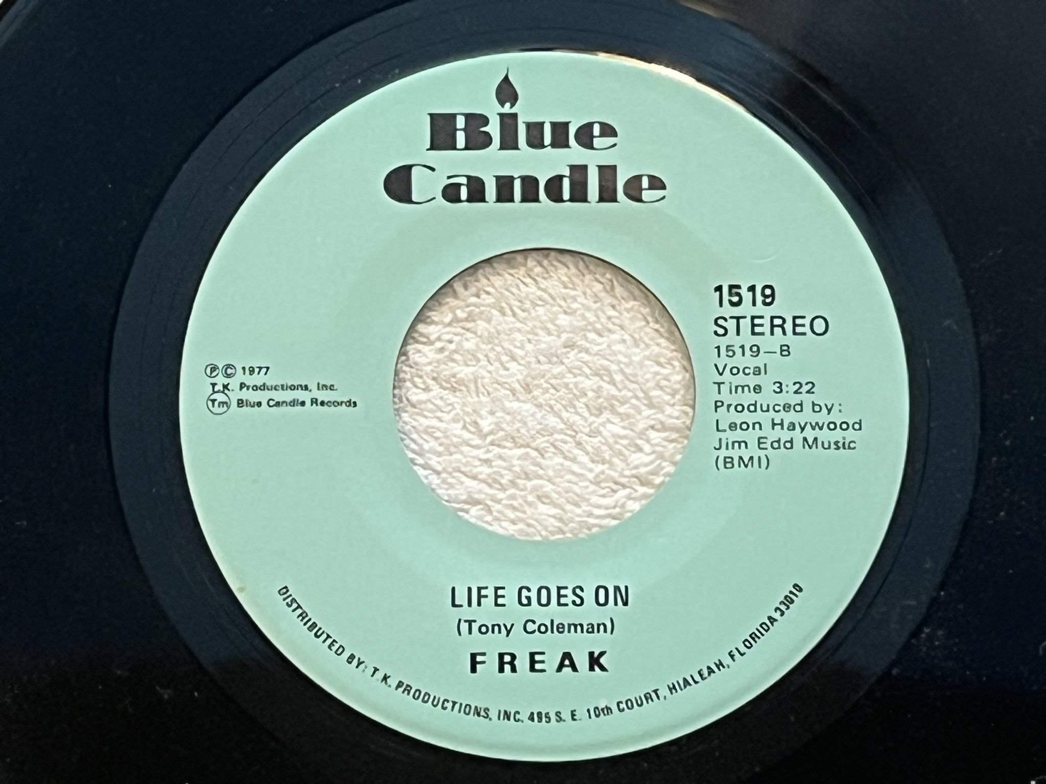 Omslagsbild för skivan FREAK that's what time it is 7" -77 US BLUE CANDLE 1519 ** rare soul disco 45 **