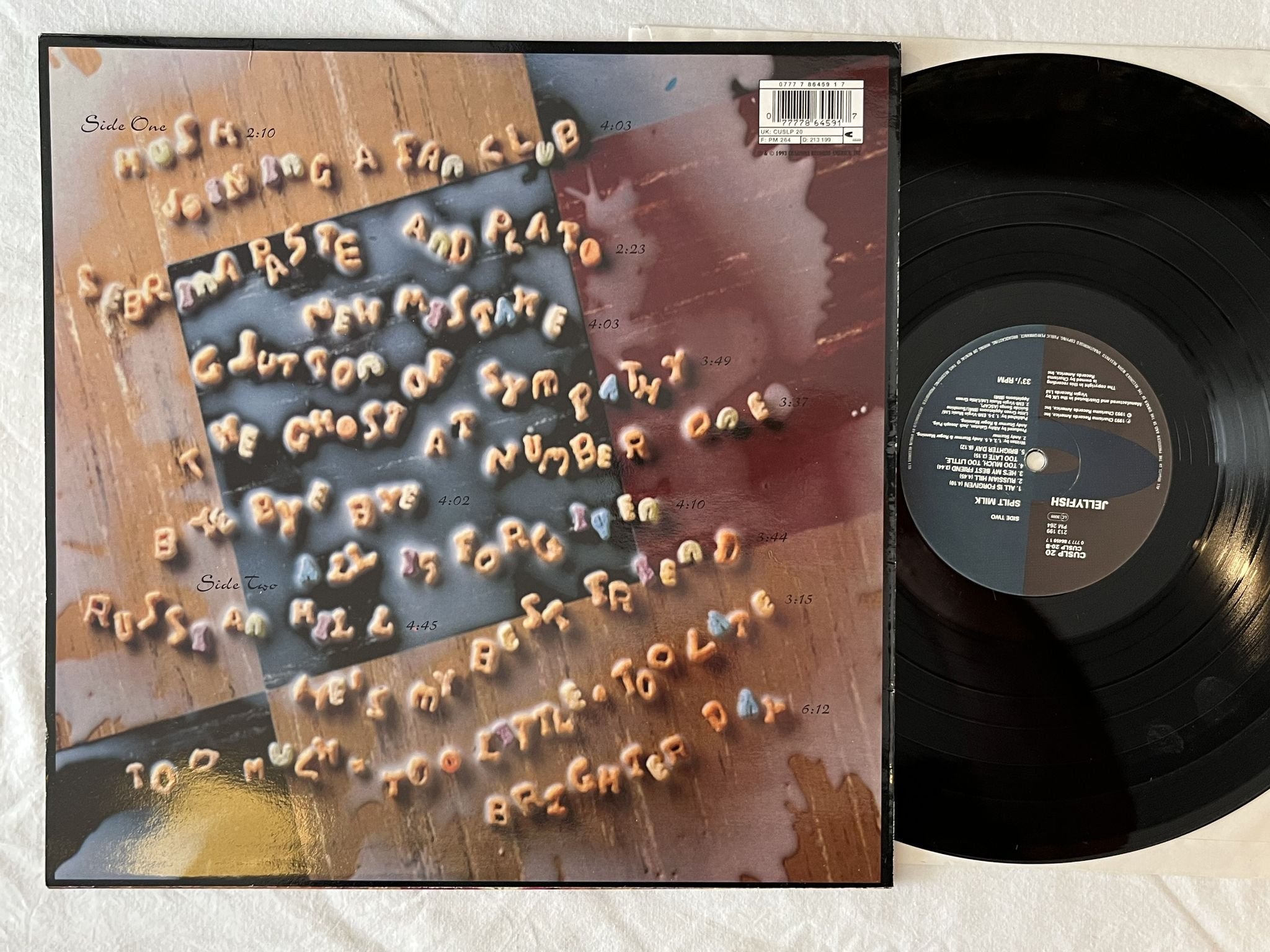 Omslagsbild för skivan JELLYFISH spilt milk LP -93 CHARISMA CUSLP 20 *** MEGA RARE ***