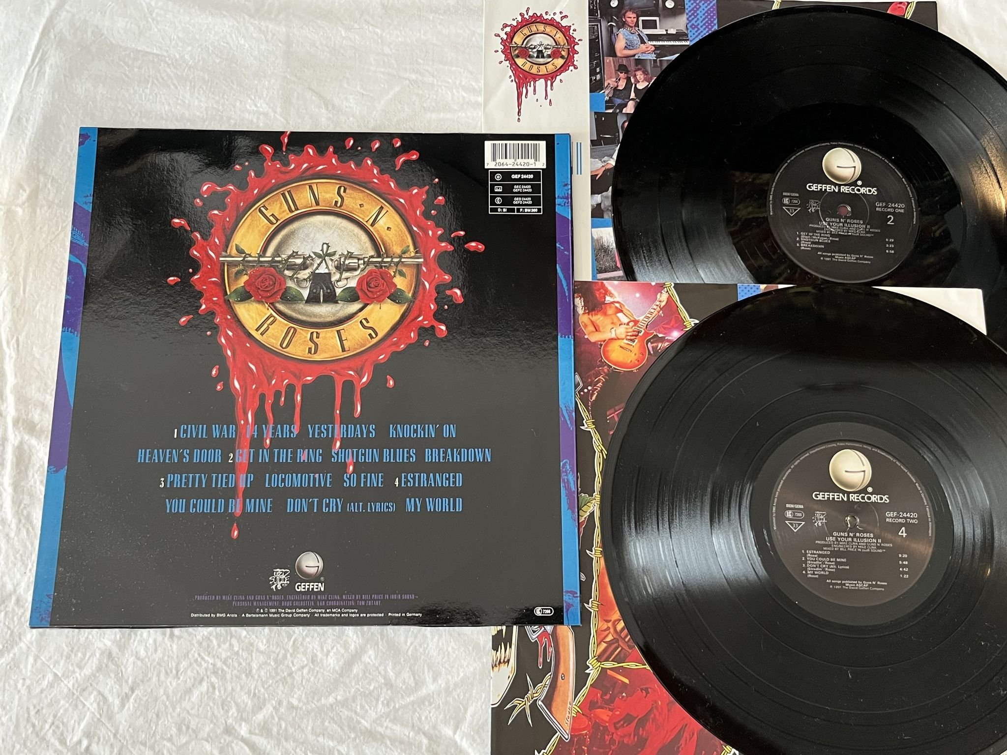 Omslagsbild för skivan GUNS N ROSES use your illusion I LP -91 Ger GEFFEN GEF 24415 ** Yeah ! ! ! **