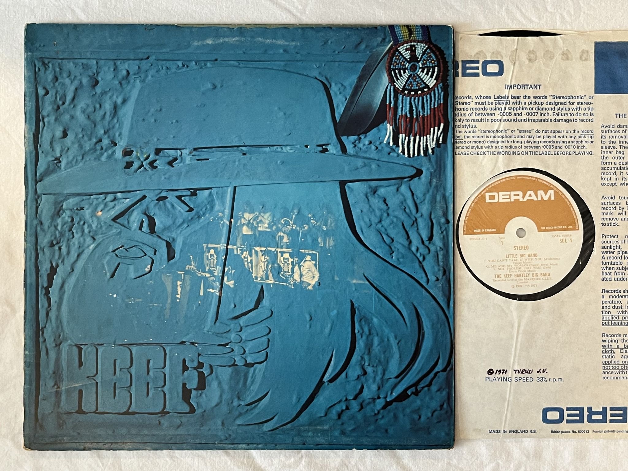 Omslagsbild för skivan KEEF HARTLEY BAND Little Big Band LP -71 UK DERAM SDL 4