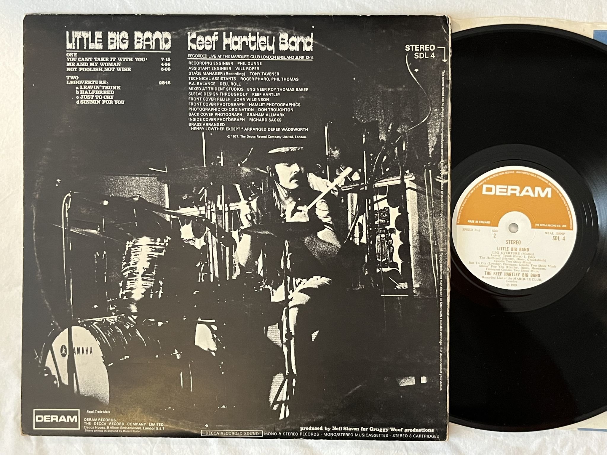 Omslagsbild för skivan KEEF HARTLEY BAND Little Big Band LP -71 UK DERAM SDL 4