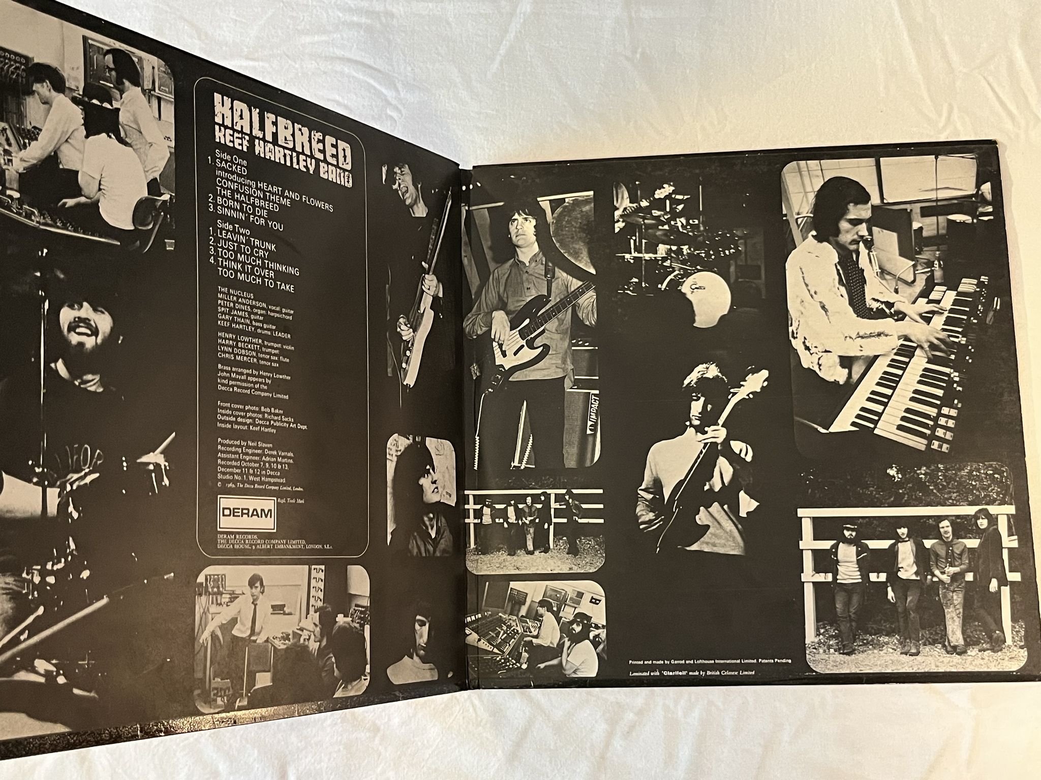 Omslagsbild för skivan KEEF HARTLEY BAND halfbreed LP -69 UK DERAM SML 1037