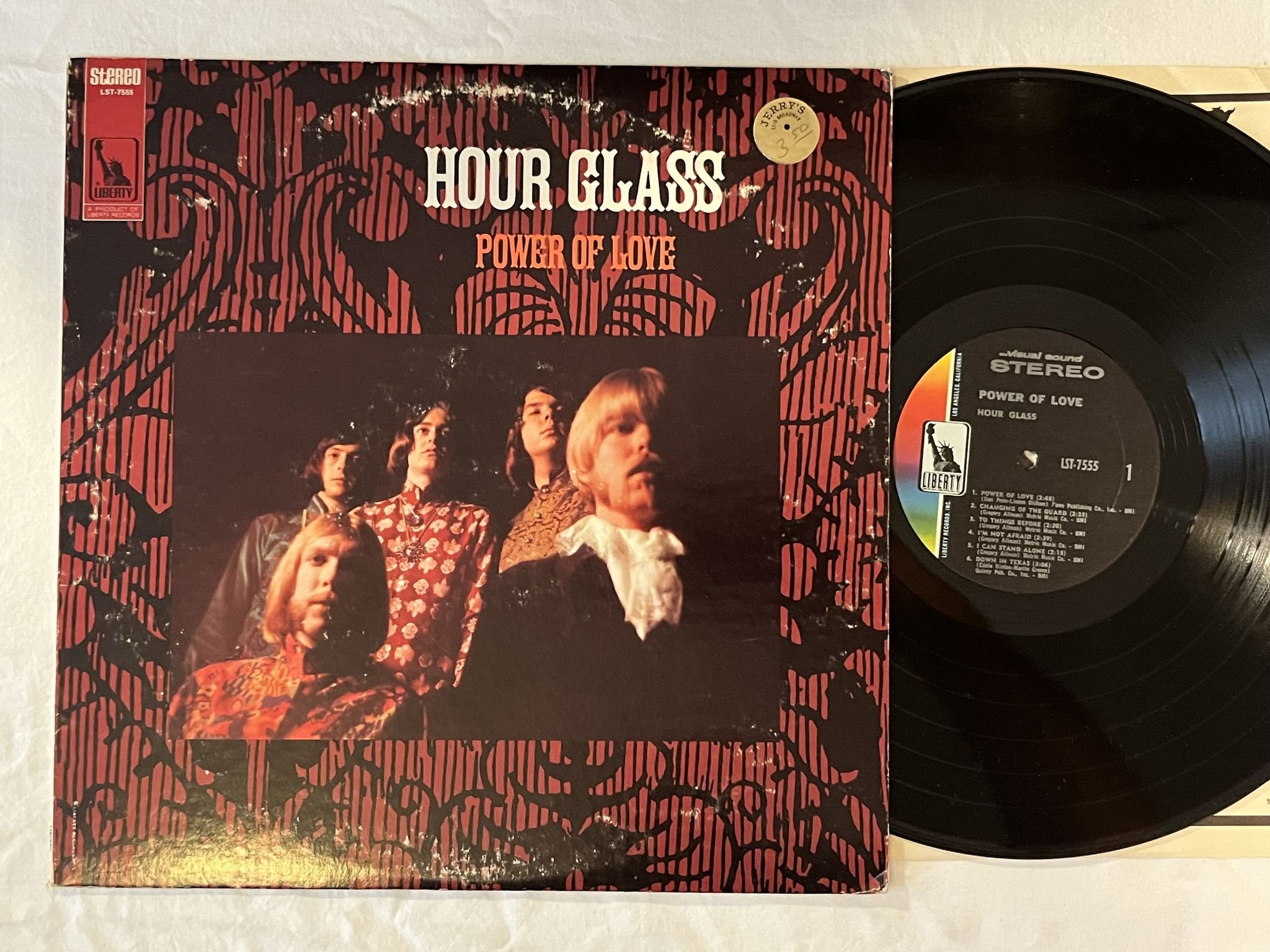 Omslagsbild för skivan HOUR GLASS power of love LP -68 US LIBERTY LST-7555 ** Psych rock **