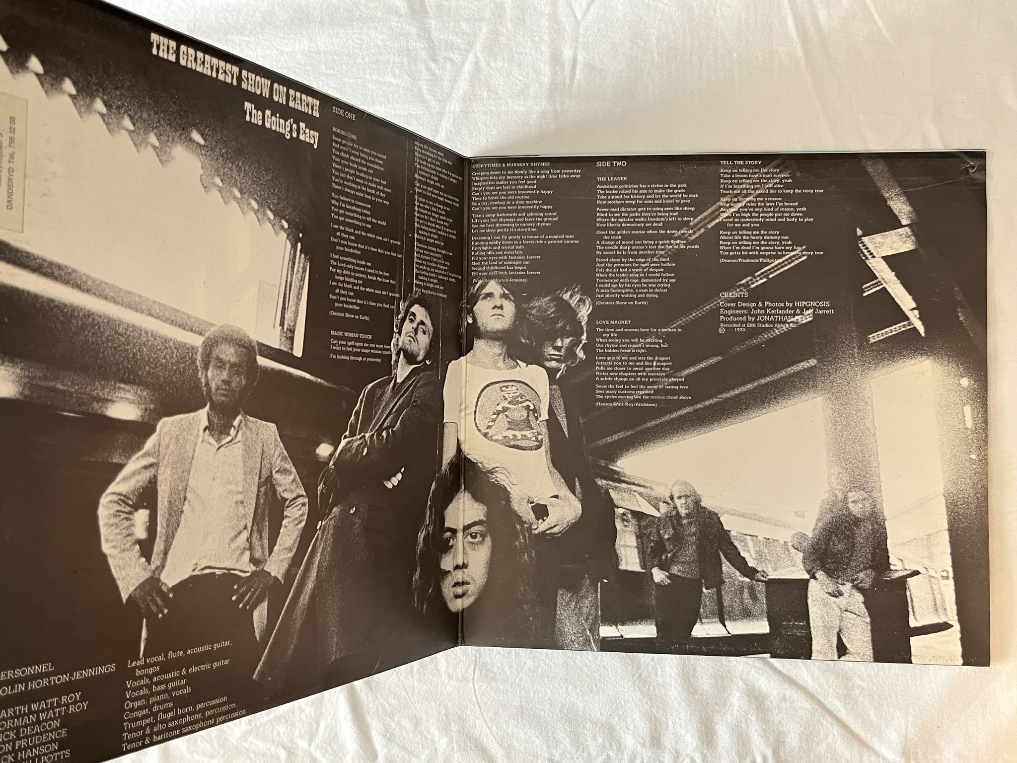 Omslagsbild för skivan GREATEST SHOW ON EARTH the going's easy LP -70 Ger HARVEST 1C 062-04570