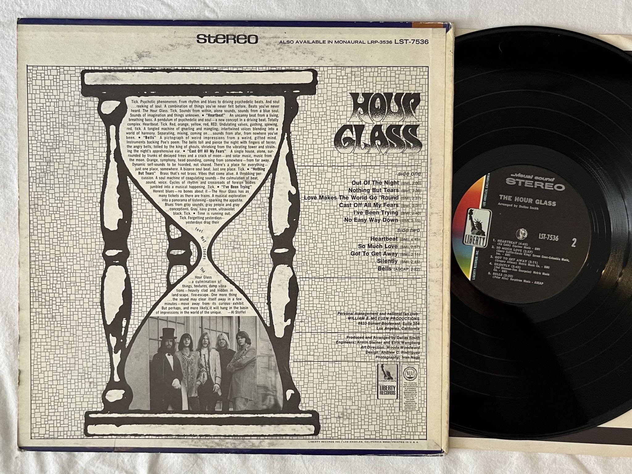 Omslagsbild för skivan HOUR GLASS s/t LP -67 US LIBERTY LST-7536