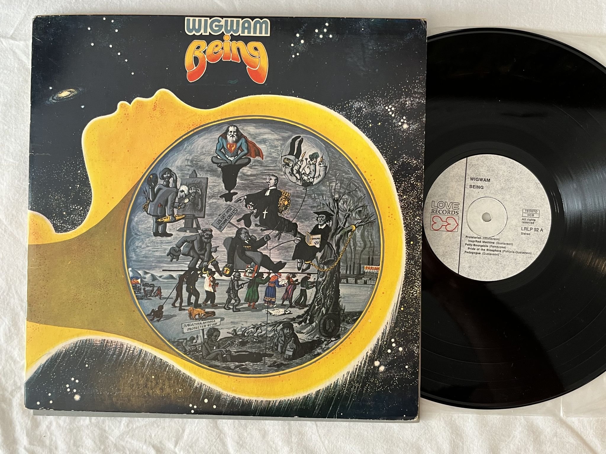 Omslagsbild för skivan WIGWAM being LP -74 Fin LOVE RECORDS LRLP 92 *** Progressive rock ***