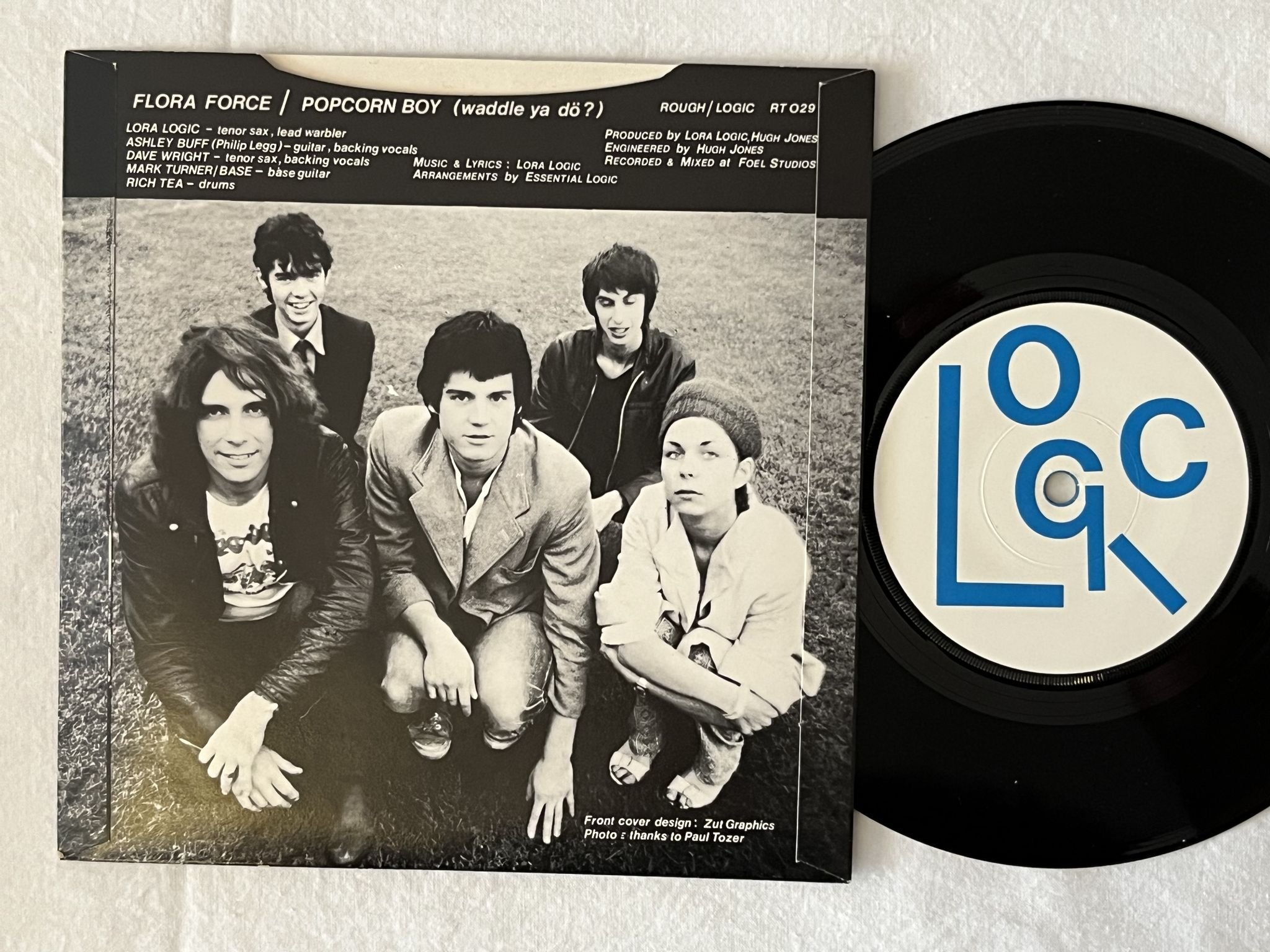 Omslagsbild för skivan ESSENTIAL LOGIC Popcorn Boy Waddle Ya Do? 7" -79 UK ROUGH TRADE RT 029