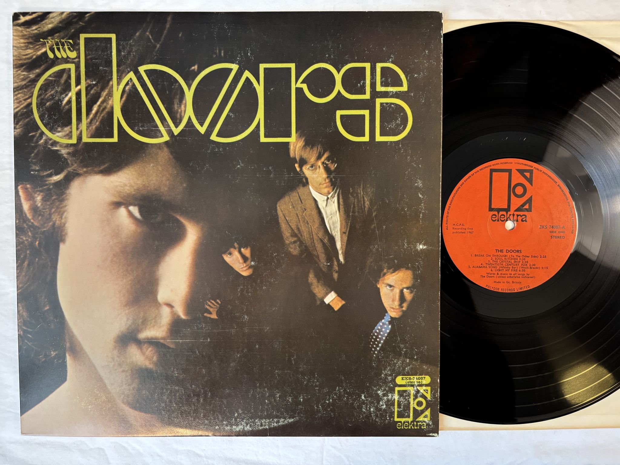 Omslagsbild för skivan THE DOORS s/t LP -67 UK elektra EKS 74007 *** RARE UK PRESSING ***